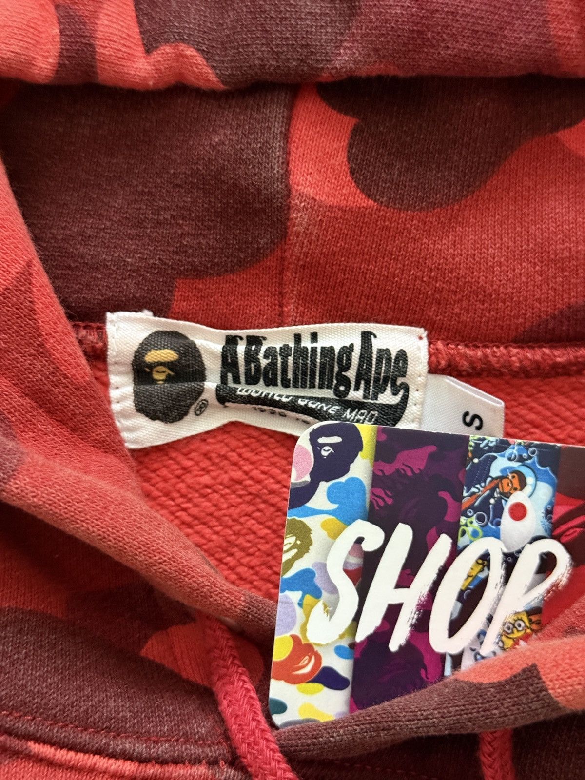 Bape A Bathing Ape Red Camo Swarovski Pullover Hoodie Size US S / EU 44-46 / 1 - 4 Thumbnail
