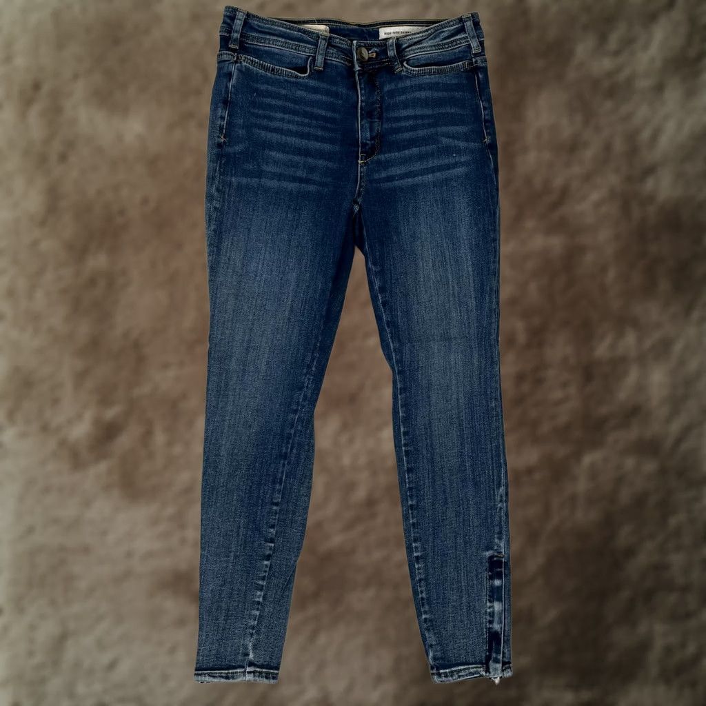 Vintage Pilcro And The Letterpress Jeans Womens High-Rise Skinny 28 Blue Wash Denim Size 28" / US 6 / IT 42 - 1 Thumbnail
