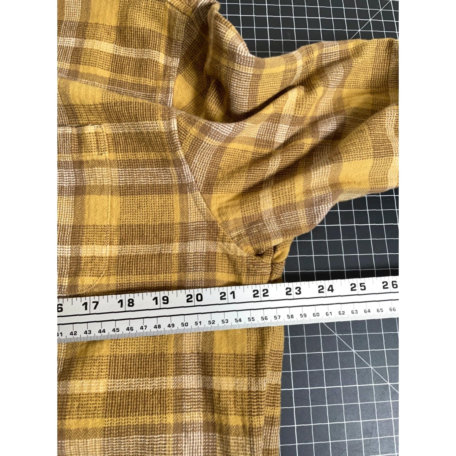 Katin VINTAGE Katin Harold Hooded Flannel Shirt Adult Large Yellow Plaid Snap Button Hooded Flannel Men's Large Yellow 90s Grunge Shirt Size US L / EU 52-54 / 3 - 4 Thumbnail