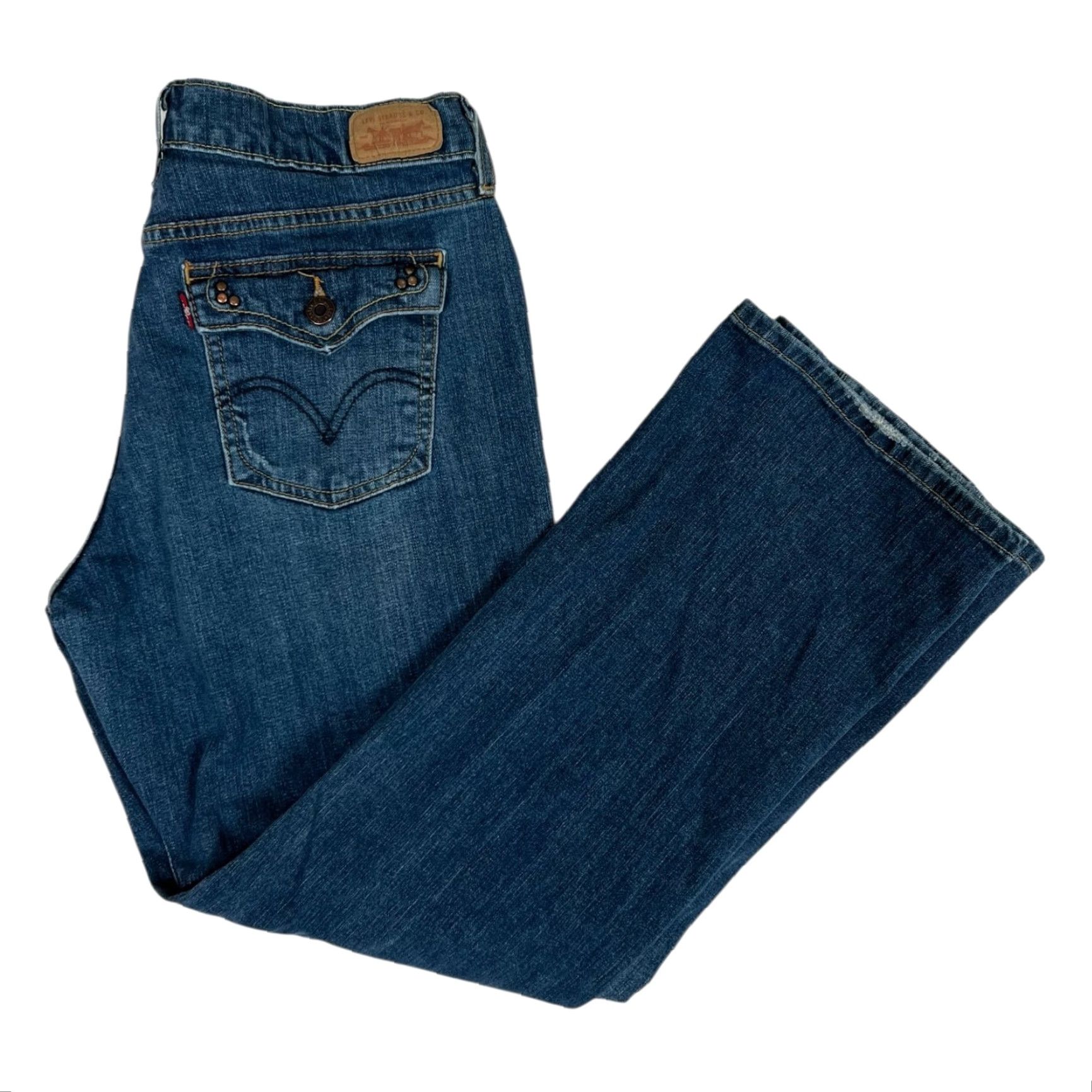 Levi's VINTAGE Levi's 515 Boot Cut Jeans Women's 8 Regular Denim Blue 28in Inseam Size 30" / US 8 / IT 44 - 2 Thumbnail