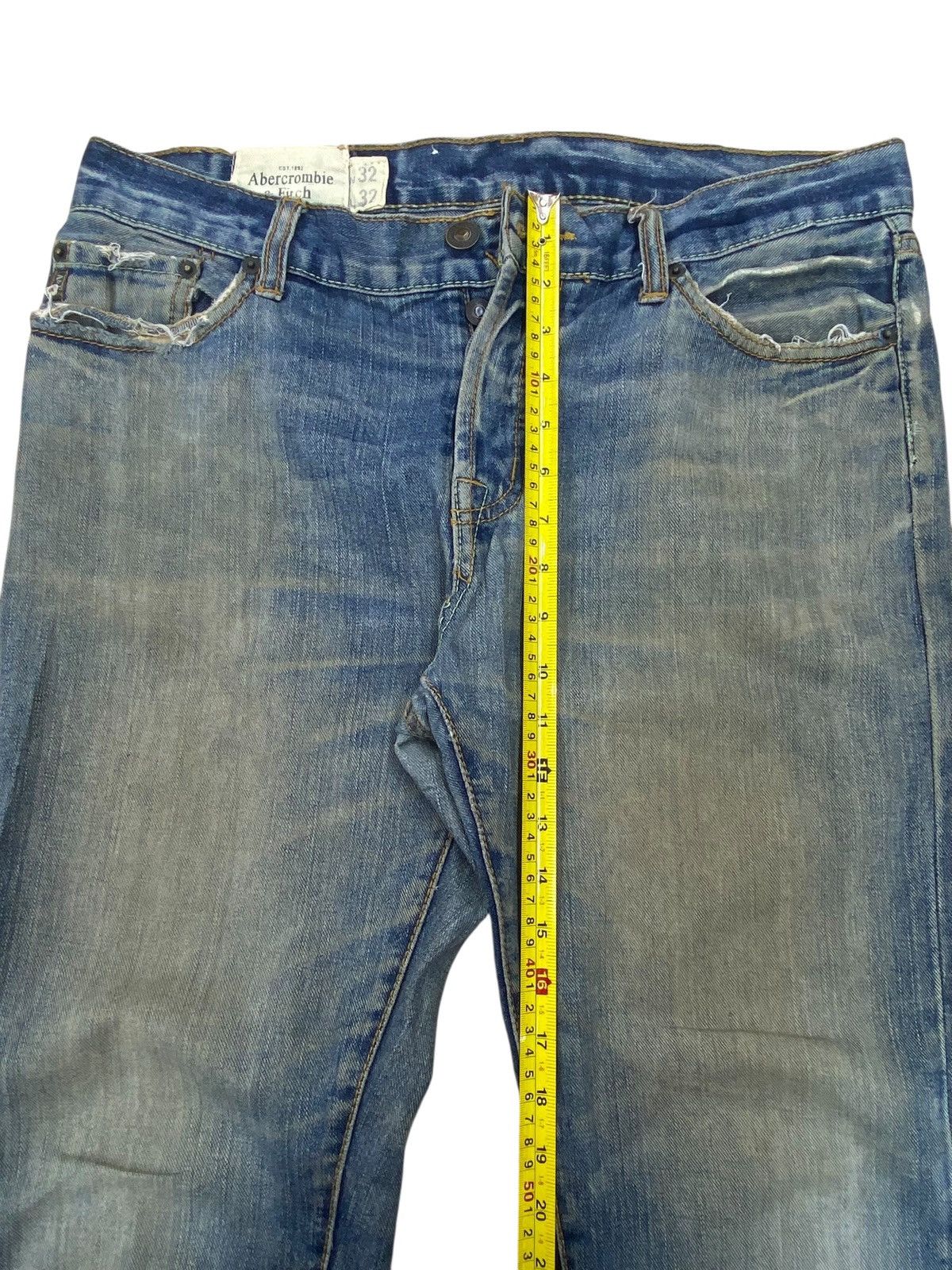 Abercrombie & Fitch Abercrombie & Fitch Mud Wash Style Bootcut Jeans Size US 36 / EU 52 - 11 Thumbnail