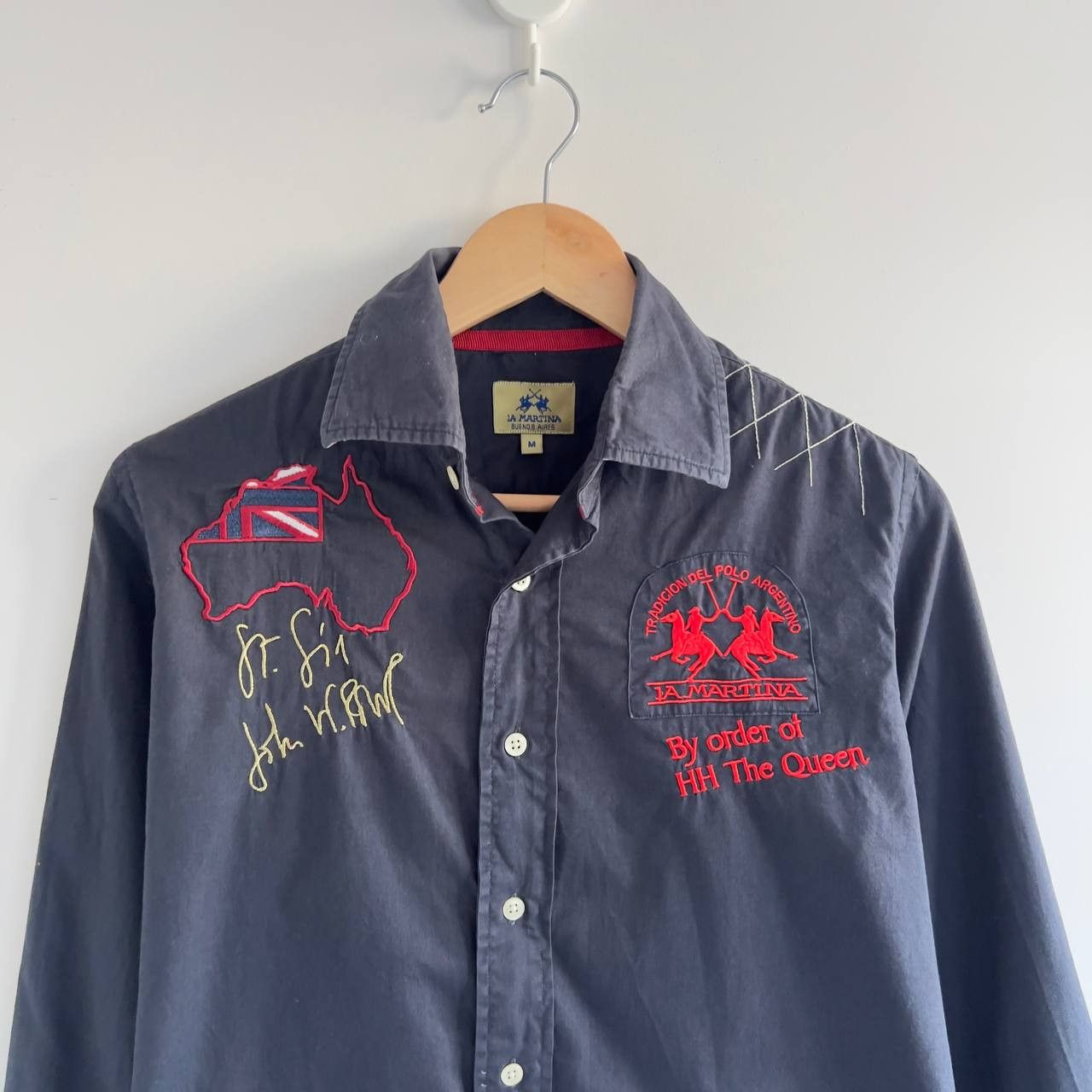 La Martina La Martina Luxury Shirt Men’s Size M Black Long Sleeve Size US M / EU 48-50 / 2 - 2 Thumbnail