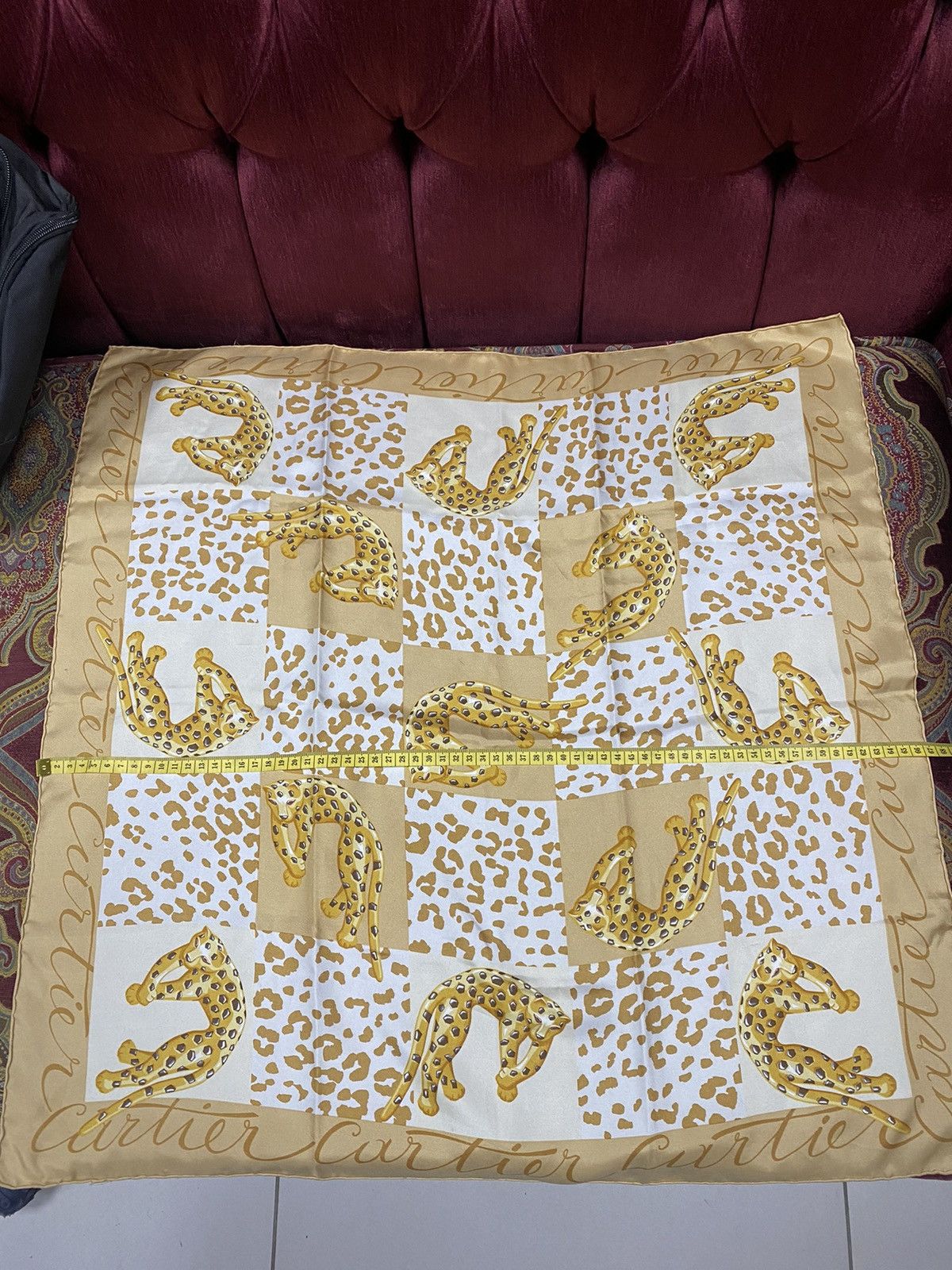 Cartier × Vintage Vintage Cartier Silk Scarf Panther Size ONE SIZE - 10 Thumbnail