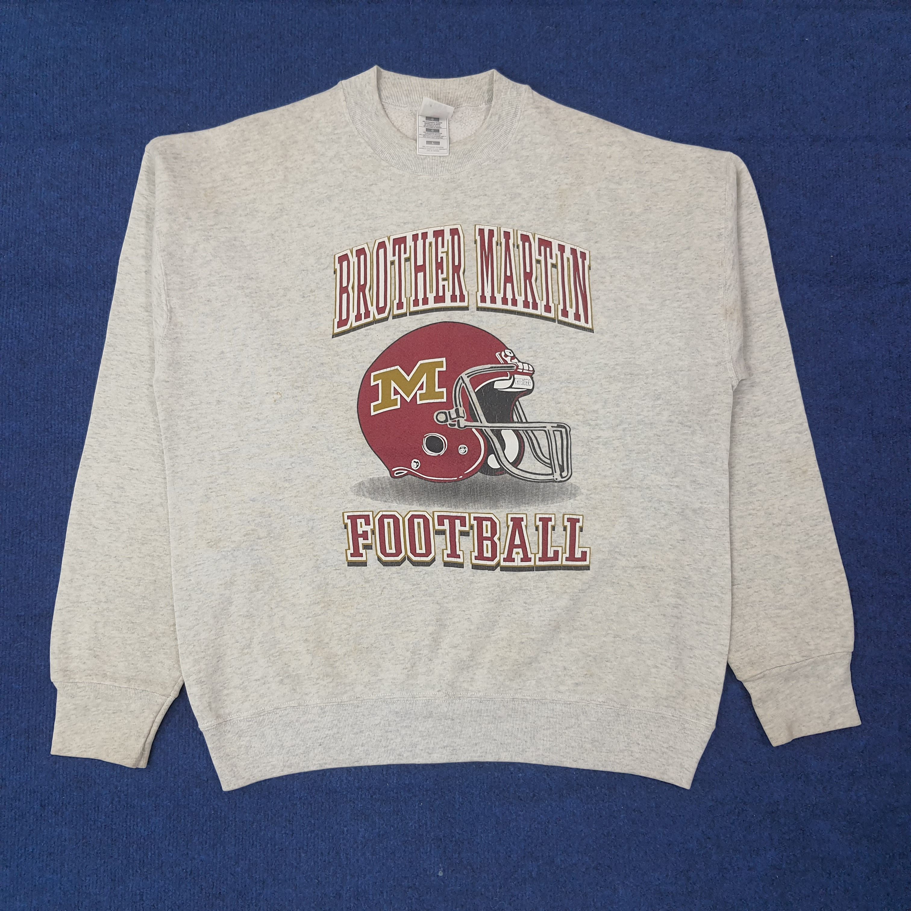 Fruit Of The Loom Vintage Brother Martin Football Sweatshirt C266N26 Size US L / EU 52-54 / 3 - 1 Thumbnail