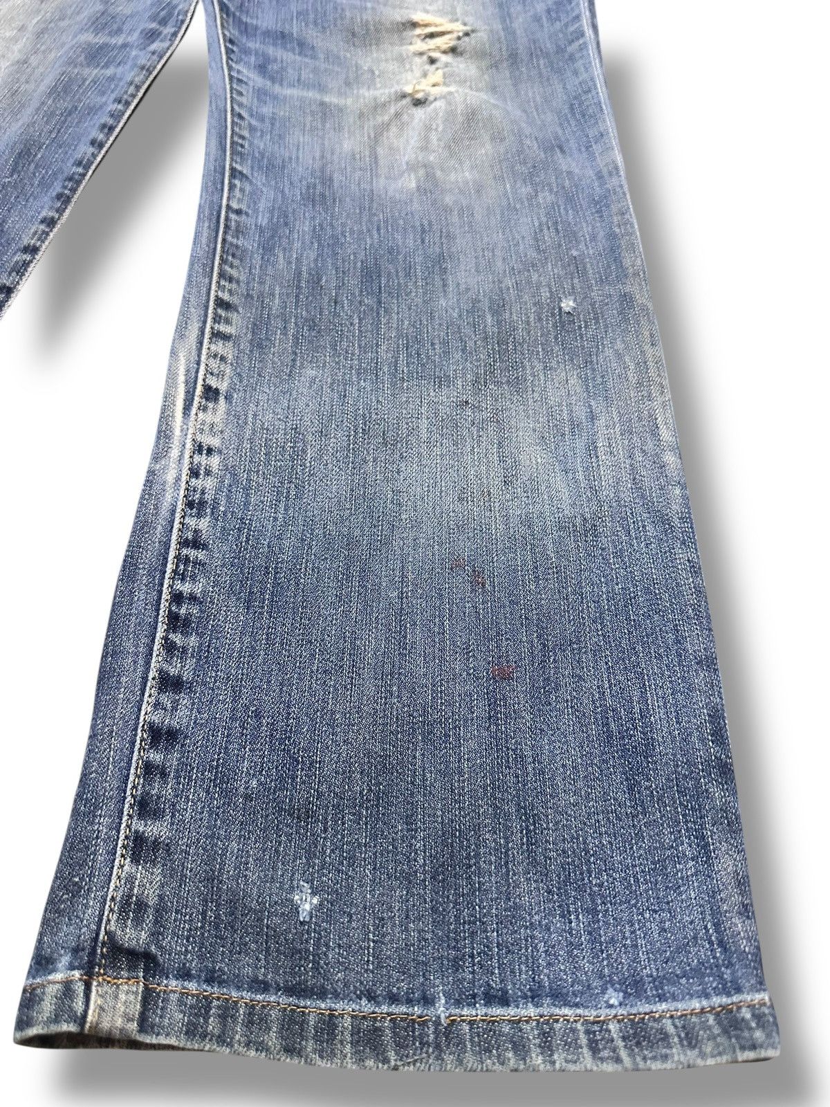 Japanese Brand Vintage Uniqlo Distressed Jeans With Baggy Loose Style Faded Size US 35 - 11 Thumbnail