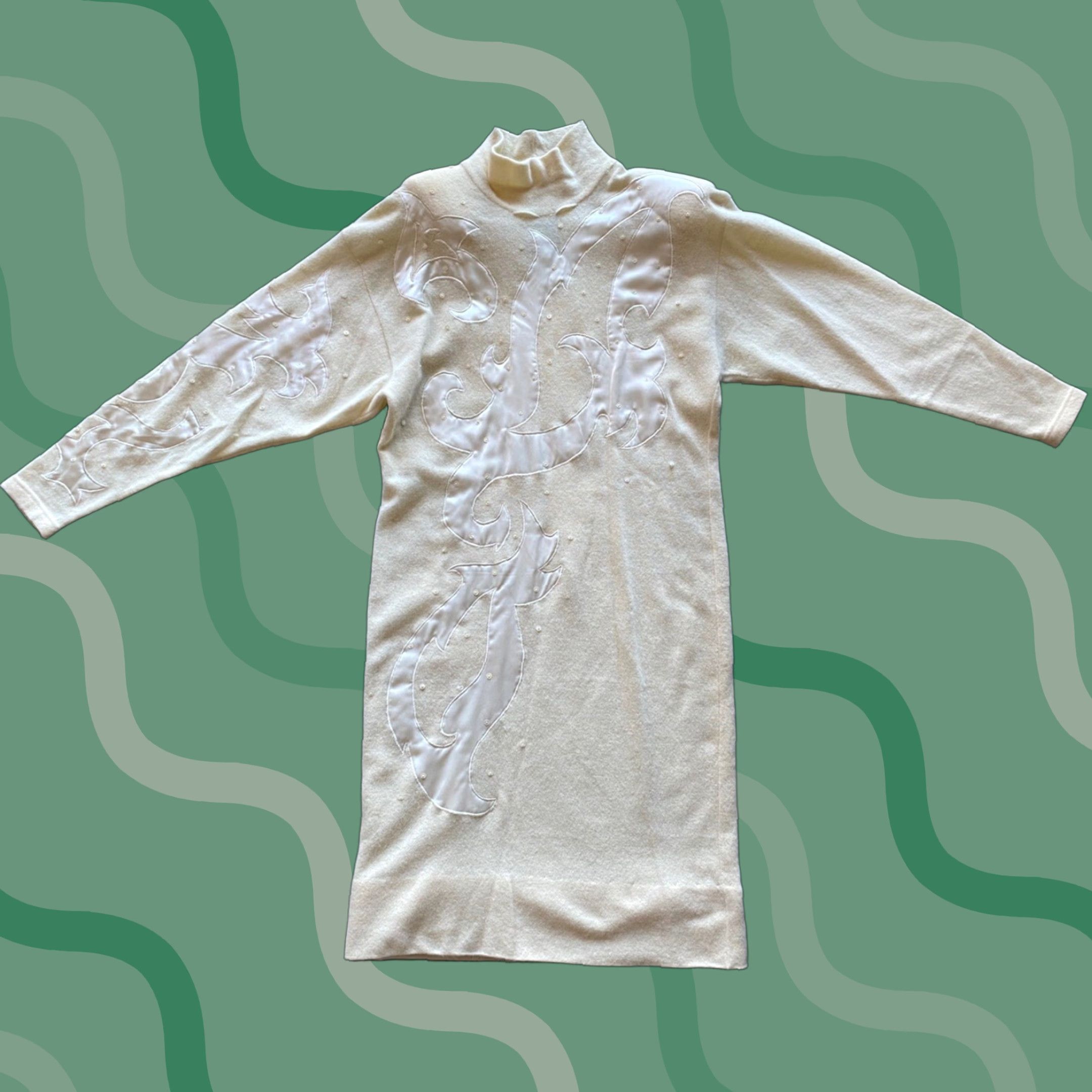 Vintage VINTAGE Outlander Dress Wool Angora Women’s M White 1980s Hong Kong Made In Hong Kong Dress Womens M White Outlander Size M / US 6-8 / IT 42-44 - 1 Thumbnail