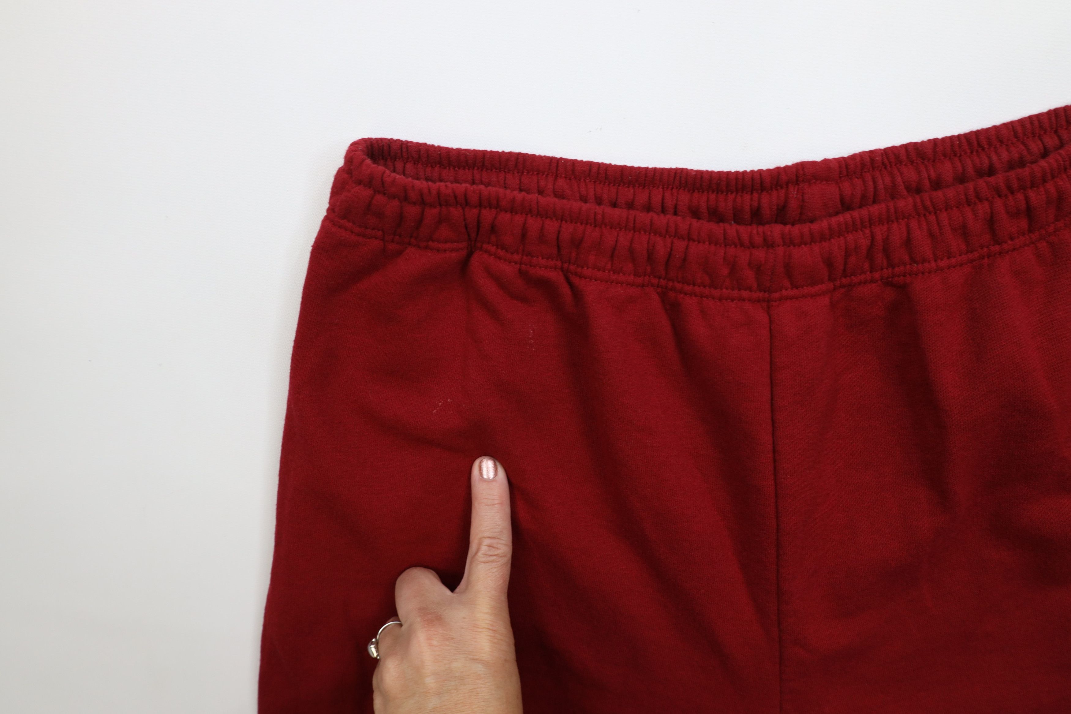 Vintage Vintage 90s Streetwear Blank Sweatpants Joggers Pants Red Size US 36 / EU 52 - 7 Thumbnail