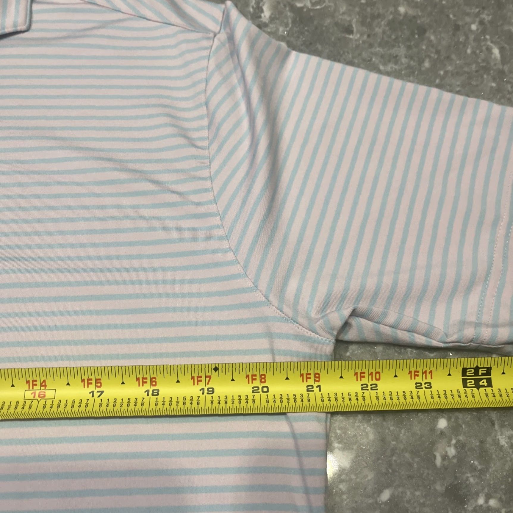 Mizzen+Main Mizzen+Main Phil Mickelson Mens Polo Shirt Golf Size M Blue Stripe Shirt Mens Size US M / EU 48-50 / 2 - 3 Thumbnail