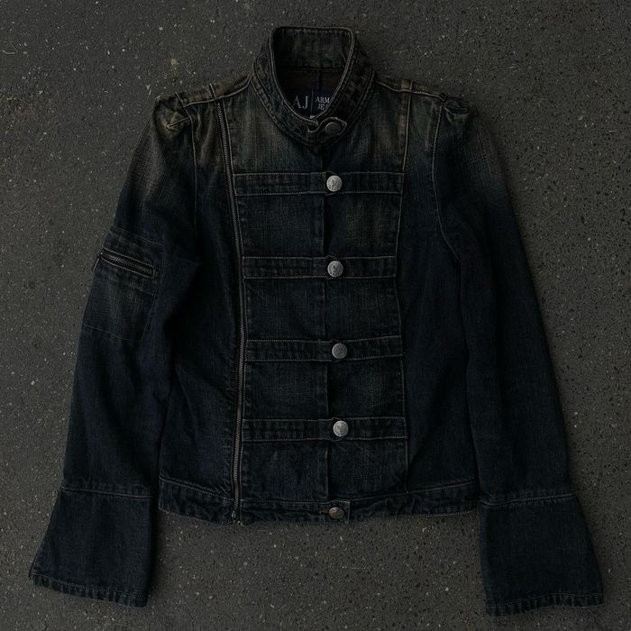 Armani Archive Armani Jeans faded napoleon style denim jacket