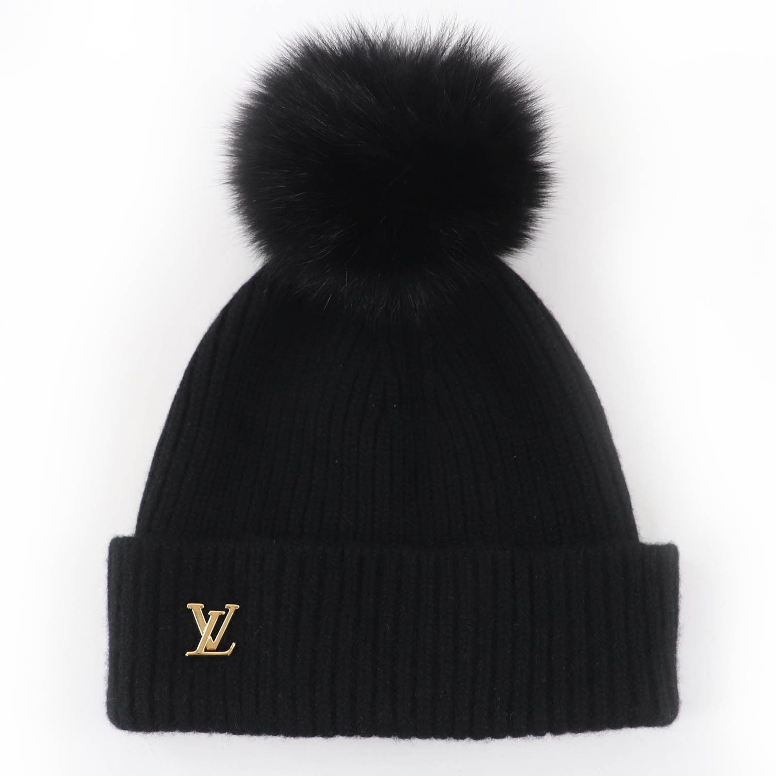 Louis Vuitton Louis Vuitton Louis Vuitton LV Cold Spark Cashmere Beanie Textile Hats M79256 DUTY FREE for USA Size ONE SIZE - 1 Thumbnail