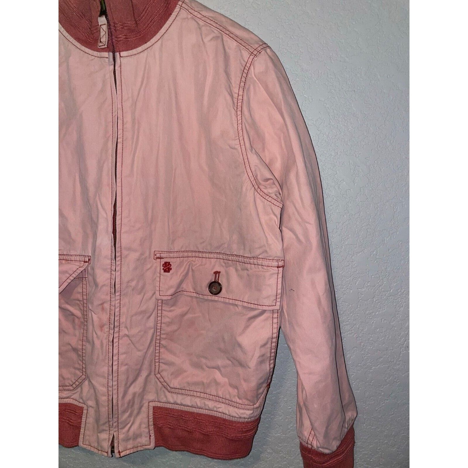 Izod Izod Luxury Sport Jacket Light Faded Red Pink Jacket S Small Size US S / EU 44-46 / 1 - 7 Thumbnail
