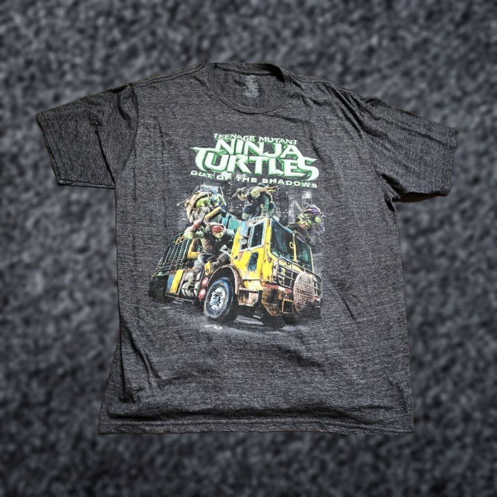 Vintage M & M TMNT T Shirt Mens XL Gray Crew Neck Short Sleeve 2016 Teenage Mutant Ninja Turtles TMNT Size US XL / EU 56 / 4 - 1 Thumbnail