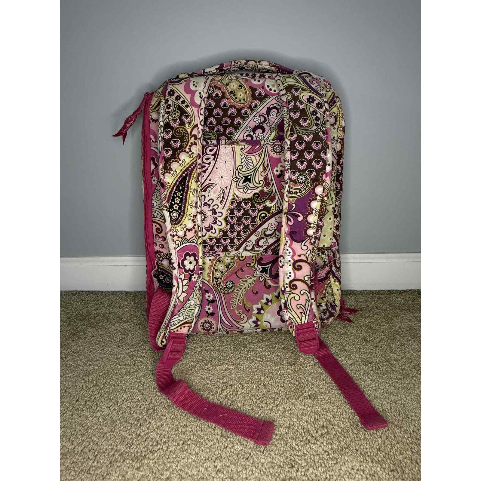 Vera Bradley Vera Bradley Quilted Paisley Campus Backpack Pink Size ONE SIZE - 5 Thumbnail