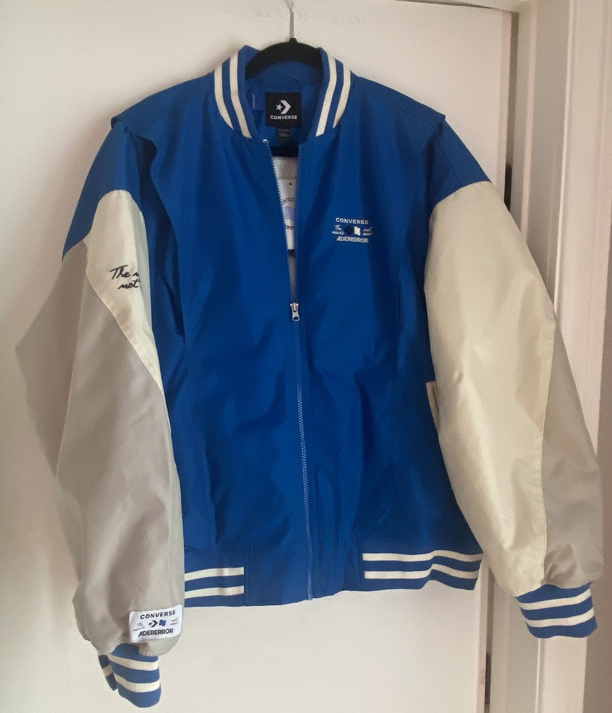 ADERERROR varsity jacket blue