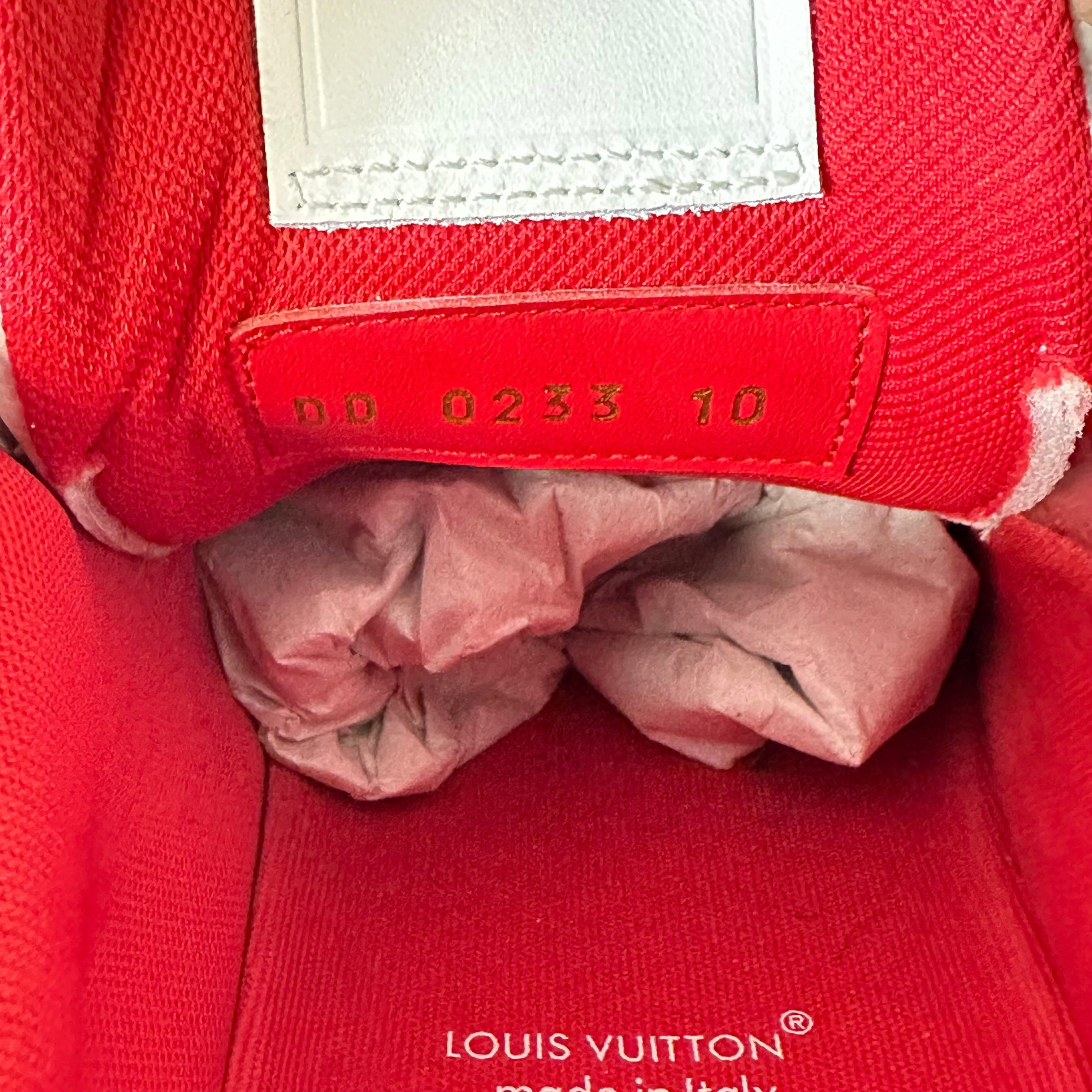 Louis Vuitton Louis Vuitton White Red Gray Trainer Sz 11.5 (10LV) Size US 11.5 / EU 44-45 - 7 Thumbnail