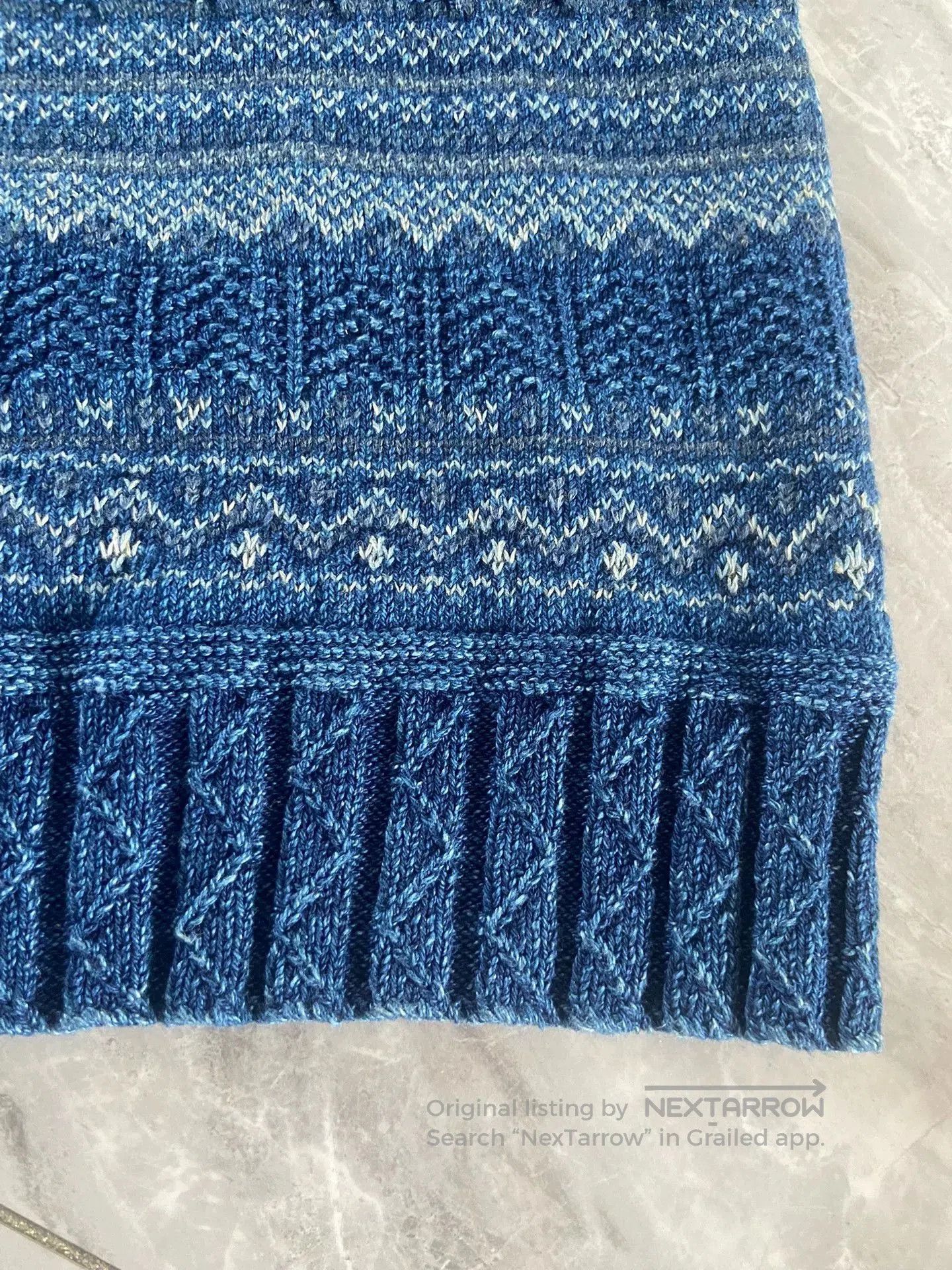 RRL Ralph Lauren RRL American Vintage Indigo Fair Isle Cotton. Size US M / EU 48-50 / 2 - 7 Thumbnail