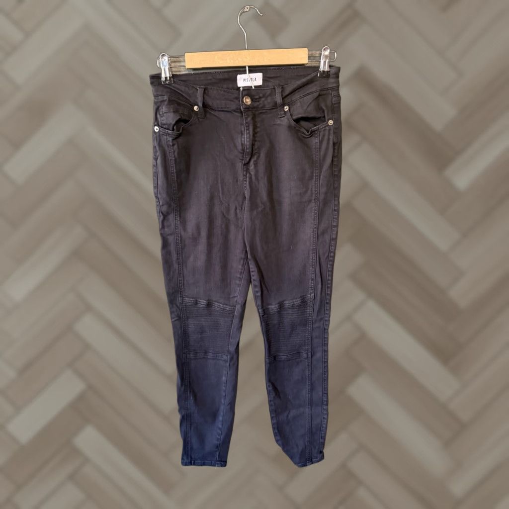 Pistola Pistola Womens Black Denim Jeans Skinny Tapered Size 27 Waist 27 Regular XS? Wait. Size 27" / US 4 / IT 40 - 1 Thumbnail