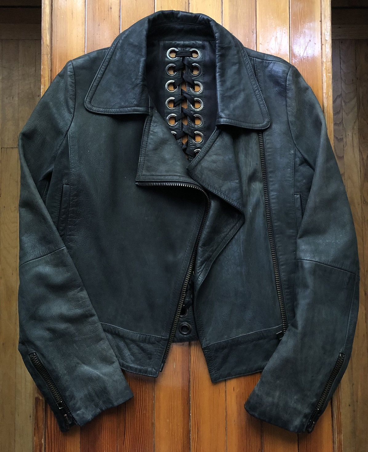 Other Very Rare Heavy Duty Lace Up Motorcycle Jacket Size M / US 6-8 / IT 42-44 - 17 Thumbnail