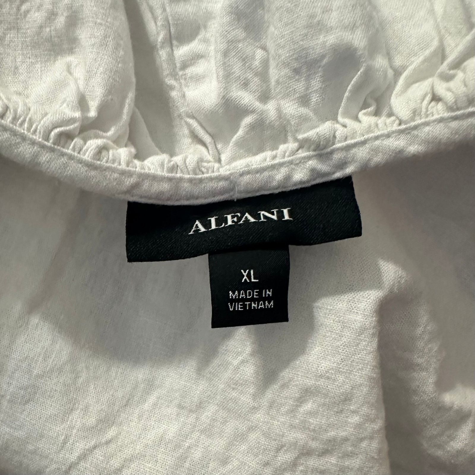 Alfani Alfani XL Linen/Viscose blouse with balloon cropped sleeves Size XL / US 12-14 / IT 48-50 - 2 Thumbnail