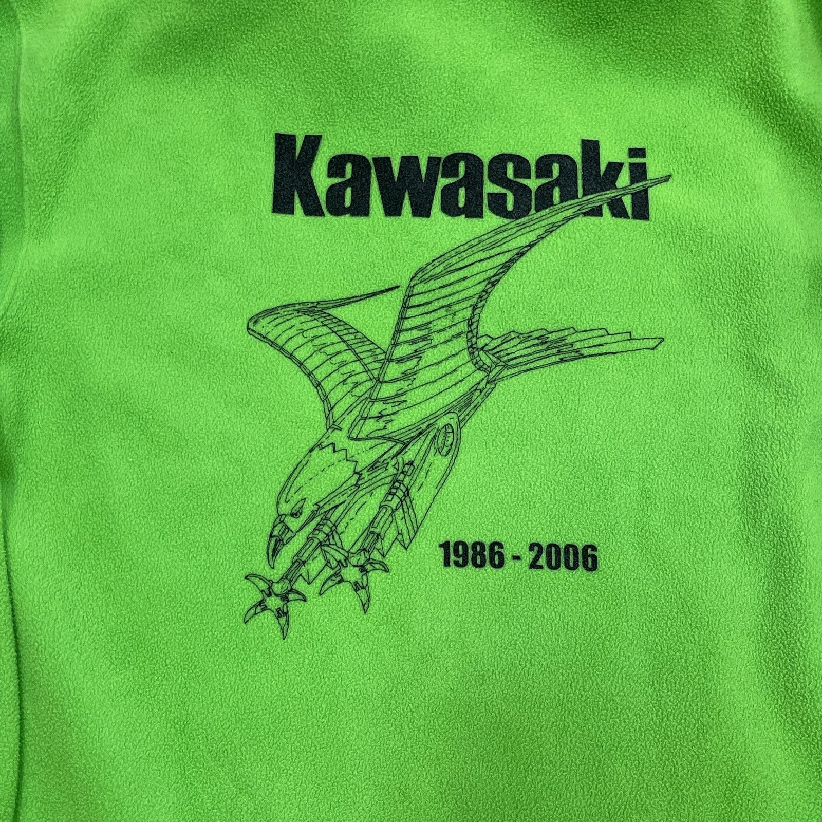 Vintage vintage 2006 Kawasaki fleece half-zip sweater Pullover Large Size US L / EU 52-54 / 3 - 7 Thumbnail