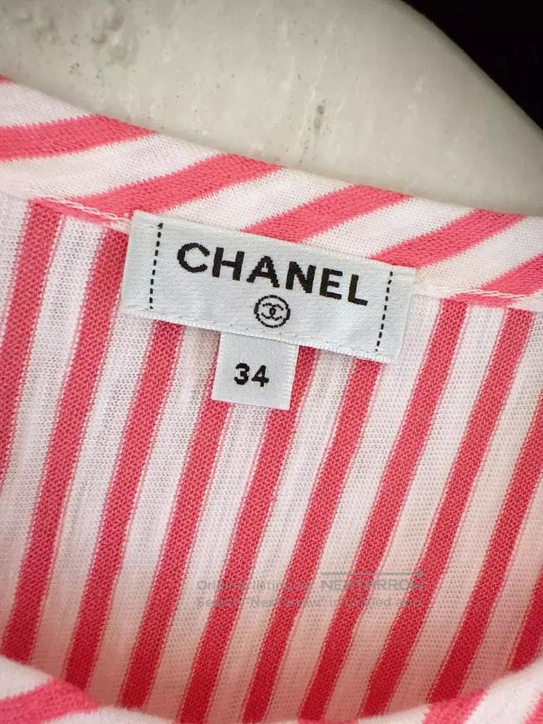 Chanel Chanel 19C Cruise Series Pink and White Striped Drawstring Size XXS / US 00 / IT 34 - 8 Thumbnail