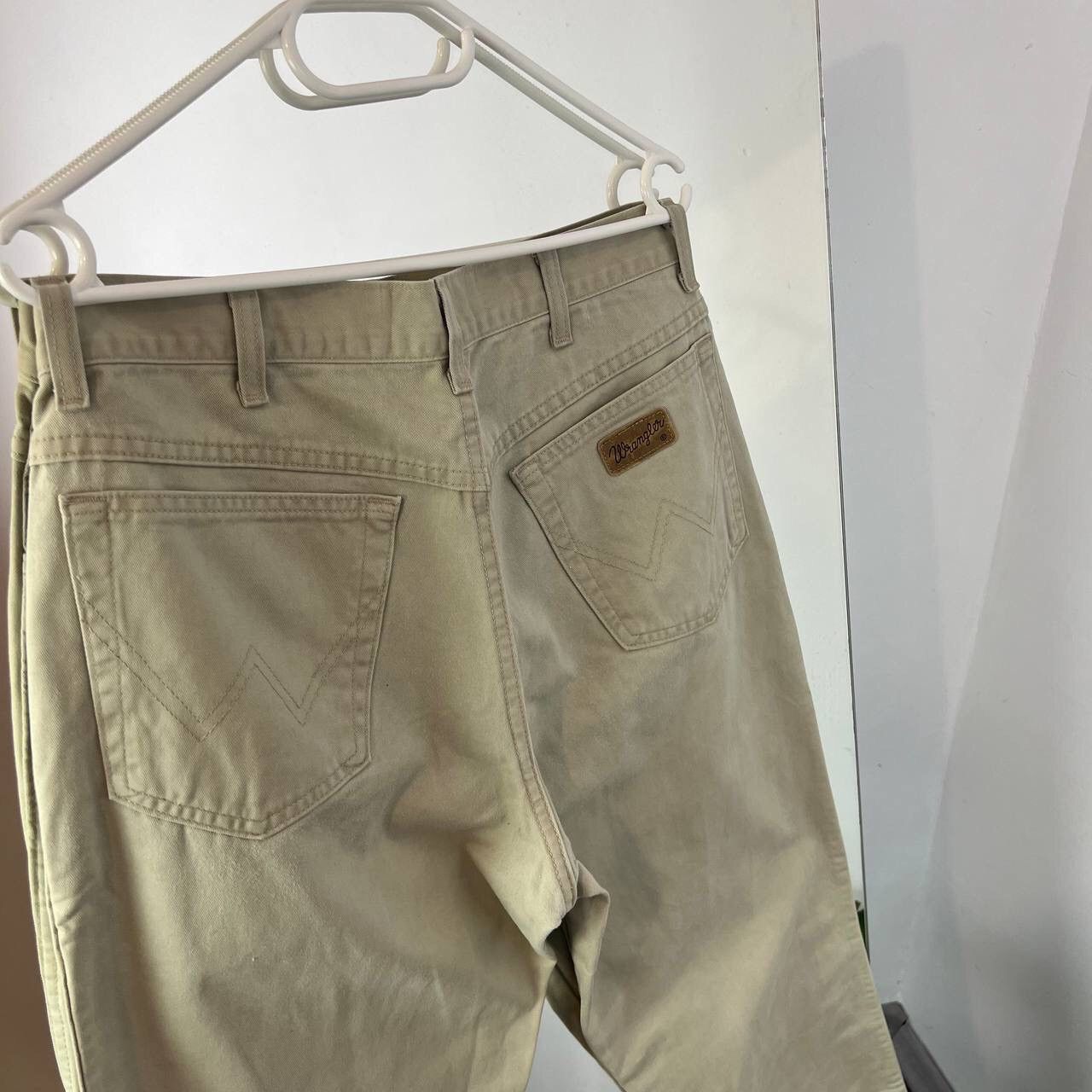 Wrangler Vintage Baggy Denim Pants Wrangler Jeans Y2k Beige Size US 33 - 3 Thumbnail