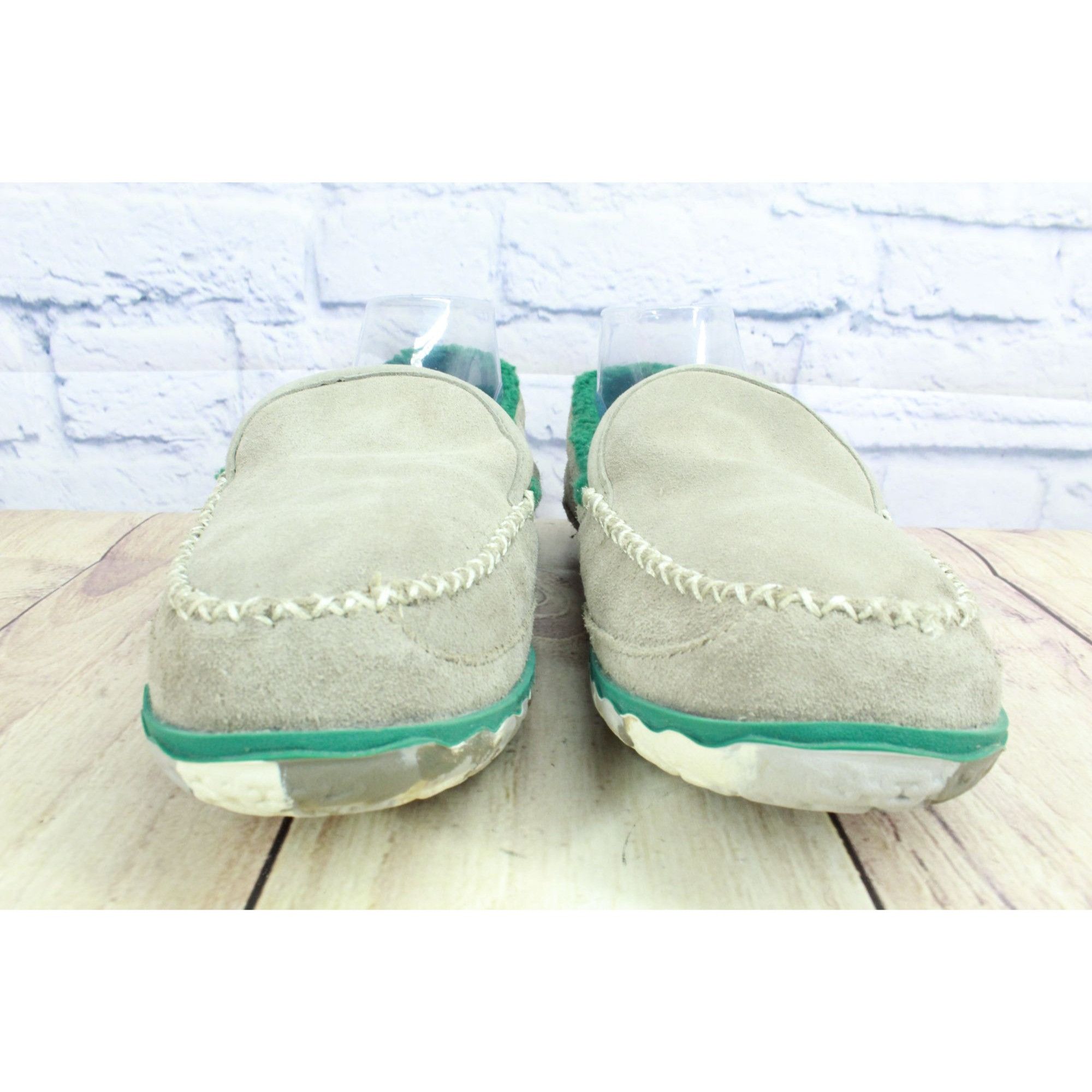 L.L. Bean LL Bean Gray Suede Fleece Lined Moc Slippers Size US 9 / EU 42 - 4 Thumbnail