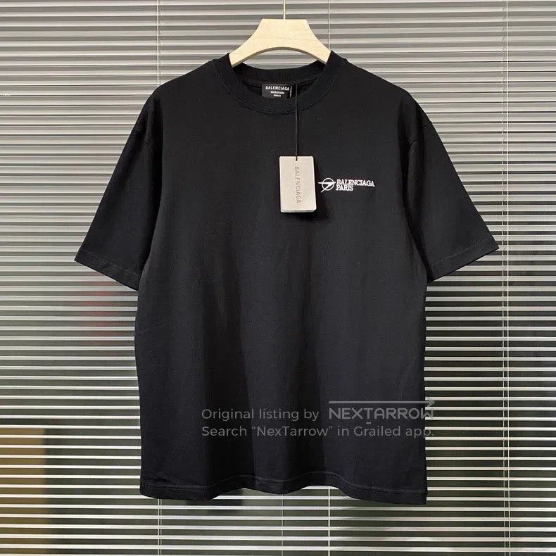 Balenciaga Balenciaga Short sleeve T-shirt with boomerang letter embr Size US M / EU 48-50 / 2 - 2 Thumbnail