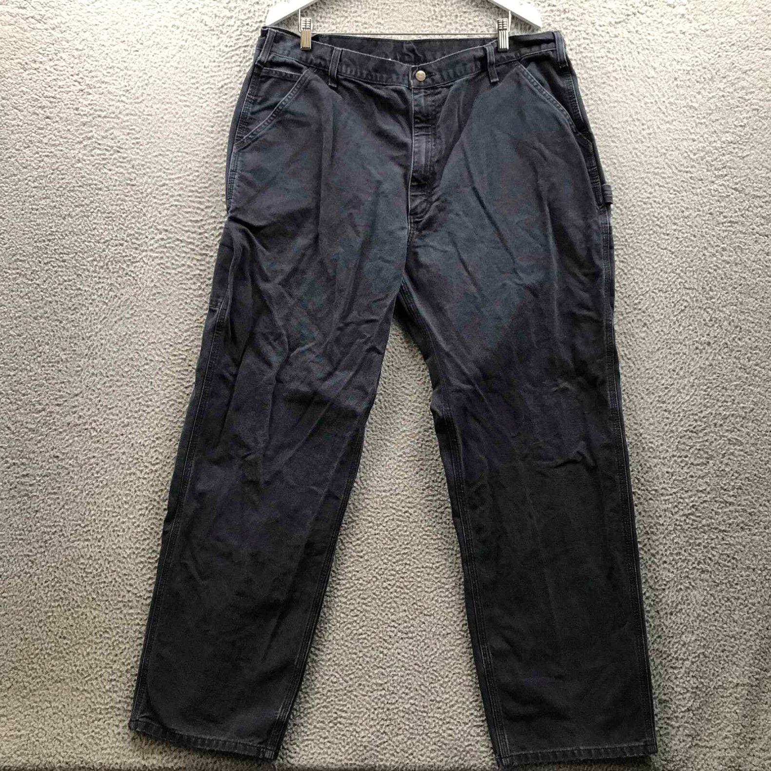 Carhartt Carhartt Pants Men's Size 42X34 Washed Loose Fit Navy B11 Size ONE SIZE - 1 Thumbnail
