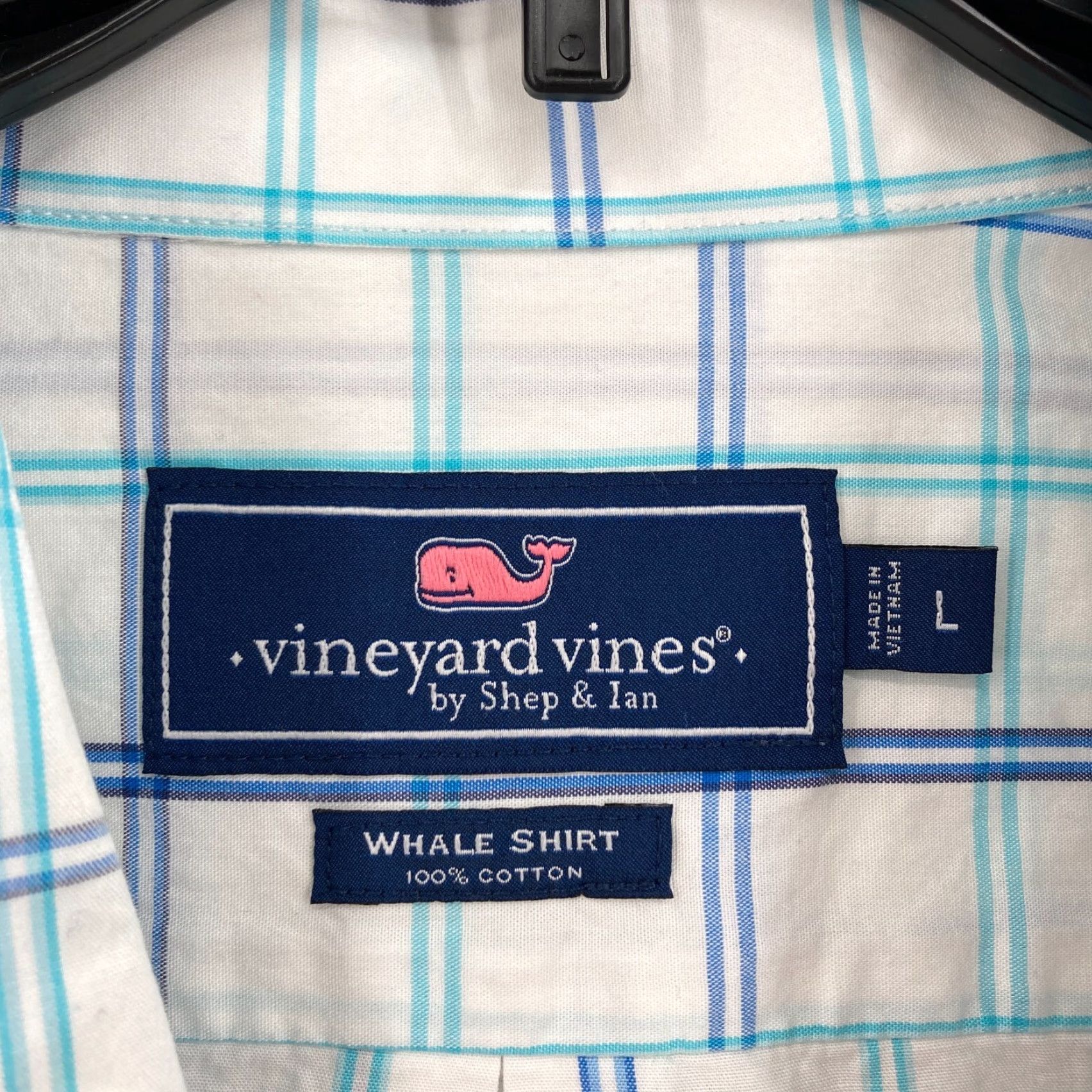 Vineyard Vines Vineyard Vines Whale Shirt Mens Large Blue Check Button-Down Preppy Coastal Shirt Size US L / EU 52-54 / 3 - 4 Thumbnail