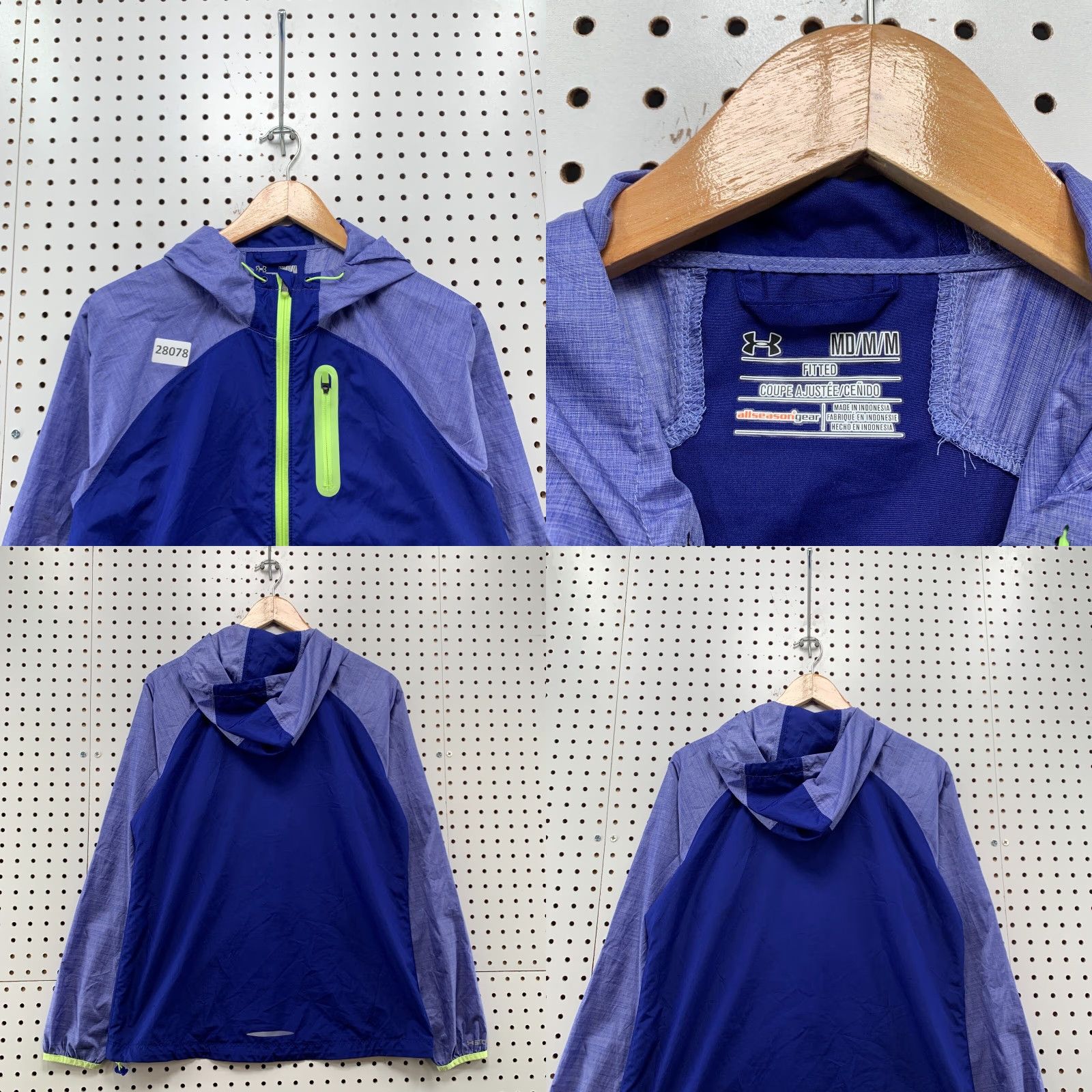 Under Armour Under Armour All Season Gear Hooded Blue Fitted Jacket Womens Medium 20x27 Run Size M / US 6-8 / IT 42-44 - 8 Thumbnail