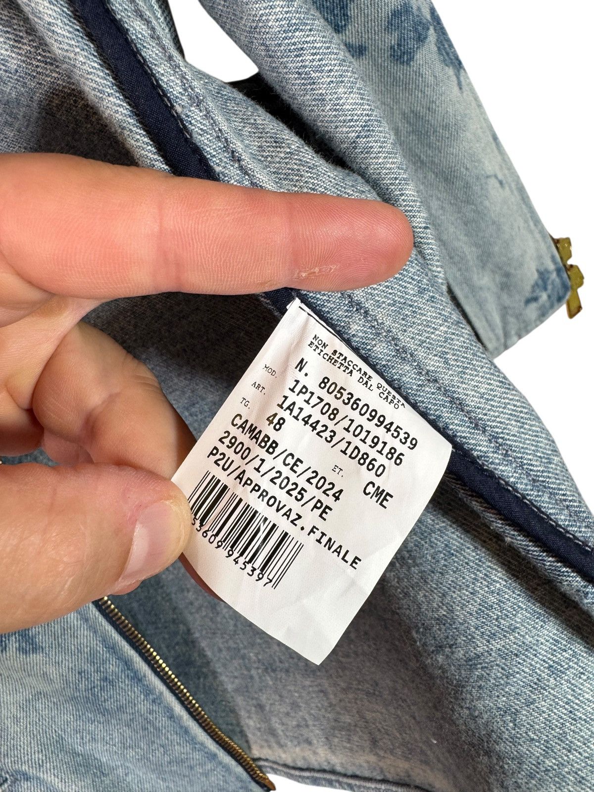Versace Versace Men’s Denim Vest with Medusa Details Size 48 Size US M / EU 48-50 / 2 - 9 Thumbnail