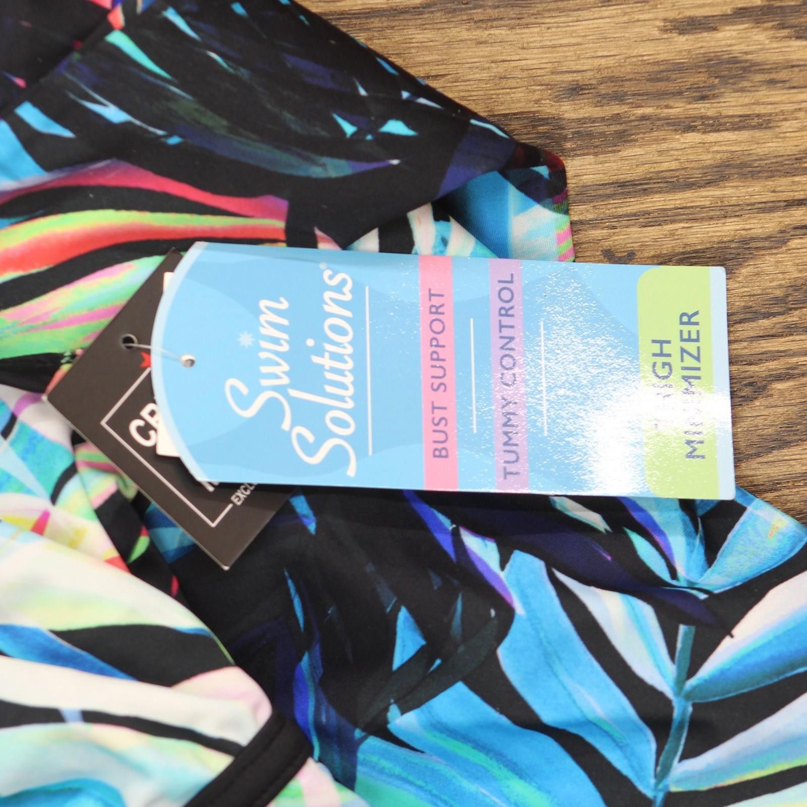 Other Nwt Swim Solutions Empire One Piece Fiesta Fronds Blue 22w Size ONE SIZE - 3 Thumbnail