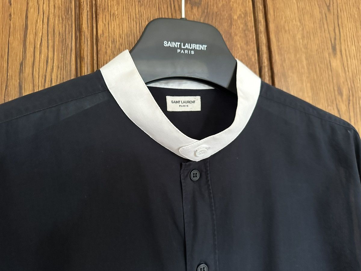 Saint Laurent Paris SS13 Saint Laurent semi sheer dinner Henley grandad shirt 42 Size US L / EU 52-54 / 3 - 17 Thumbnail
