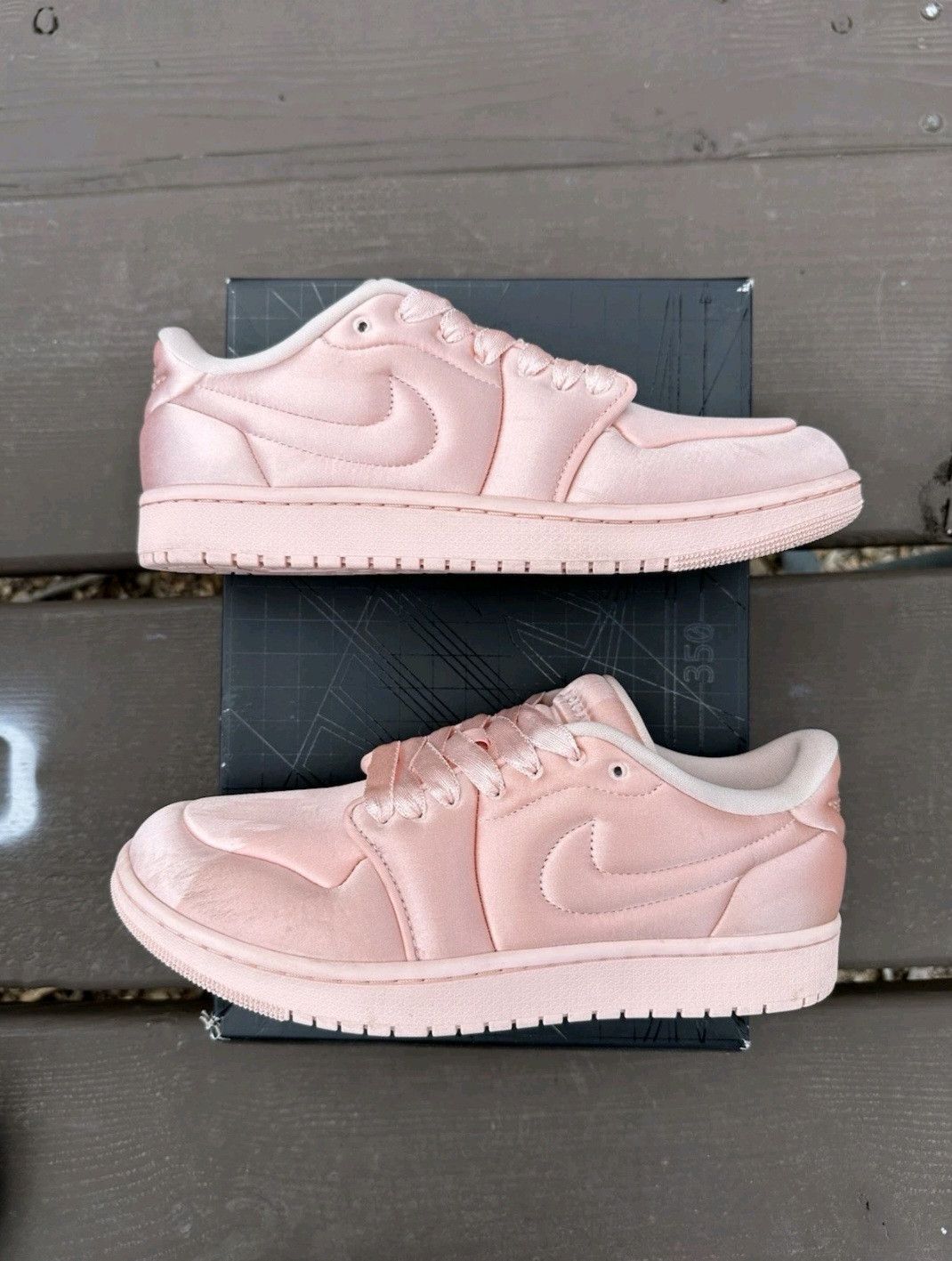 Jordan Brand Air Jordan Retro 1 Low Method Of Make Satin Guava Ice Wmns Size US 10.5 / IT 40.5 - 2 Thumbnail