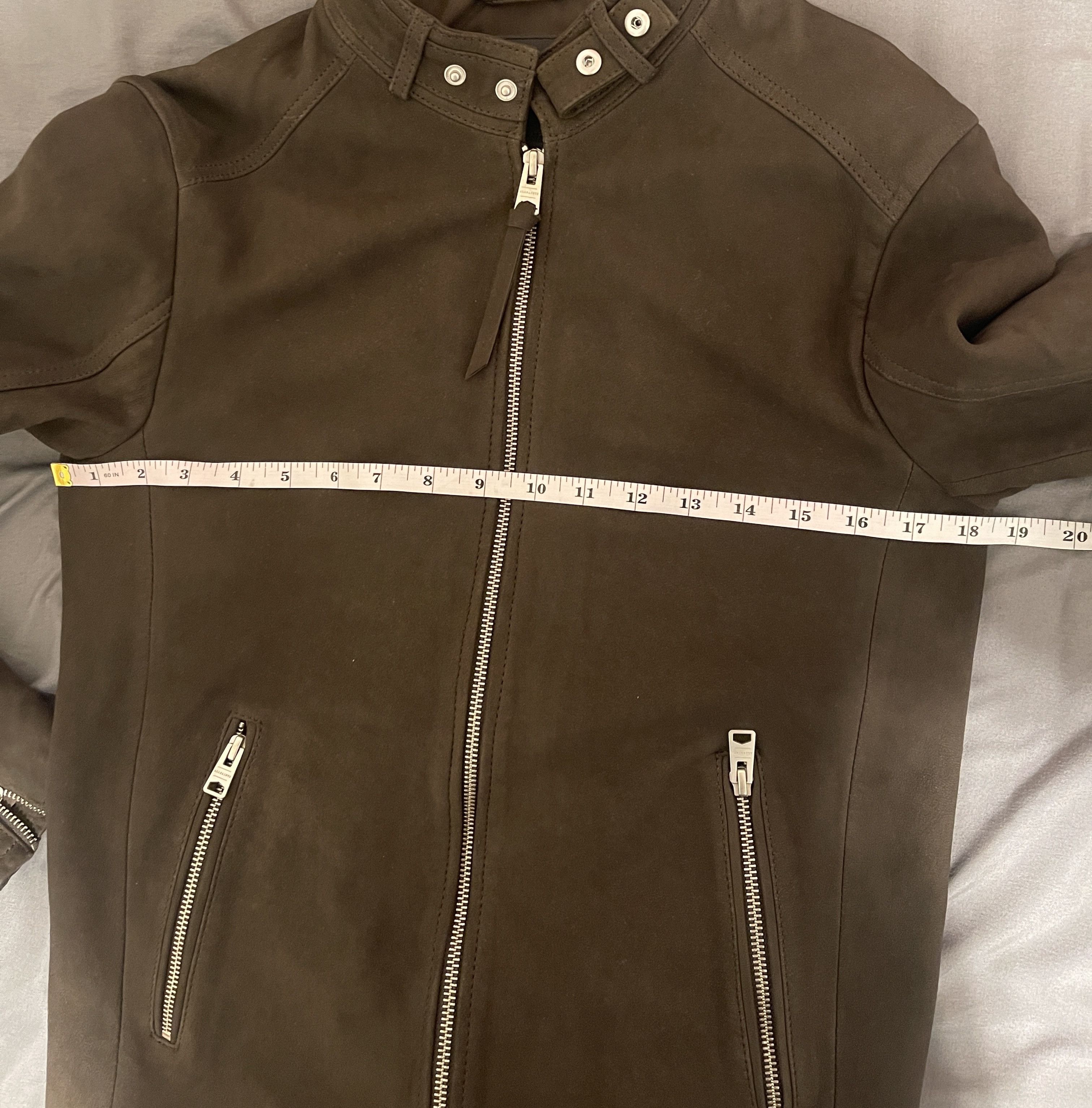 Allsaints All Saints Cora Suede Leather jacket XS olive NWT MSRP $600 Size US XS / EU 42 / 0 - 7 Thumbnail