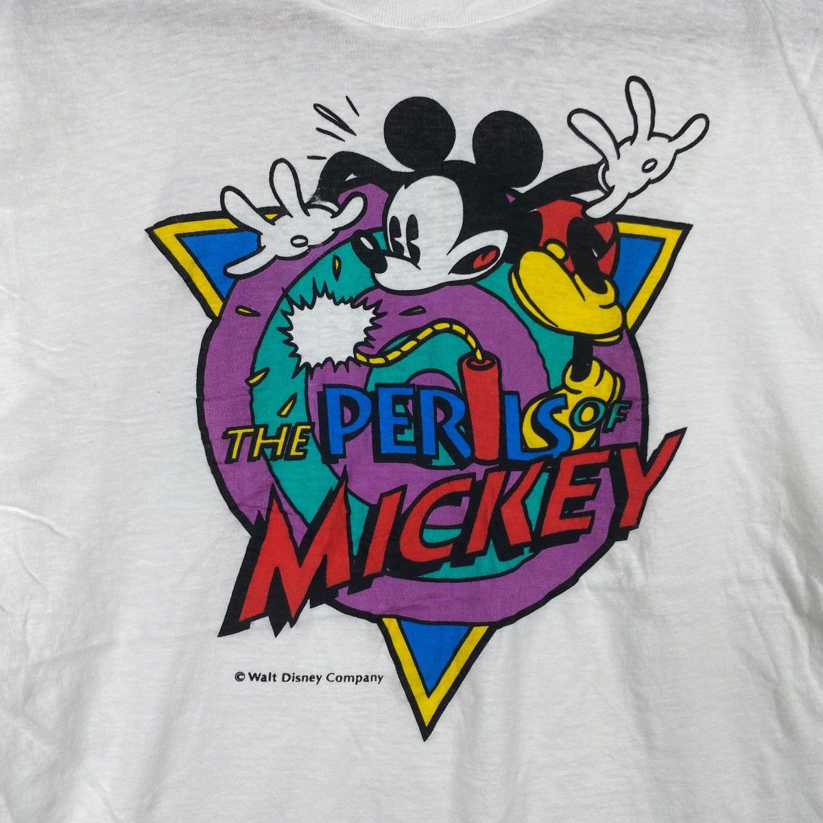Vintage Vintage 1996 THE PERILS OF MICKEY Sega Video Game Tee Top Size US M / EU 48-50 / 2 - 3 Thumbnail