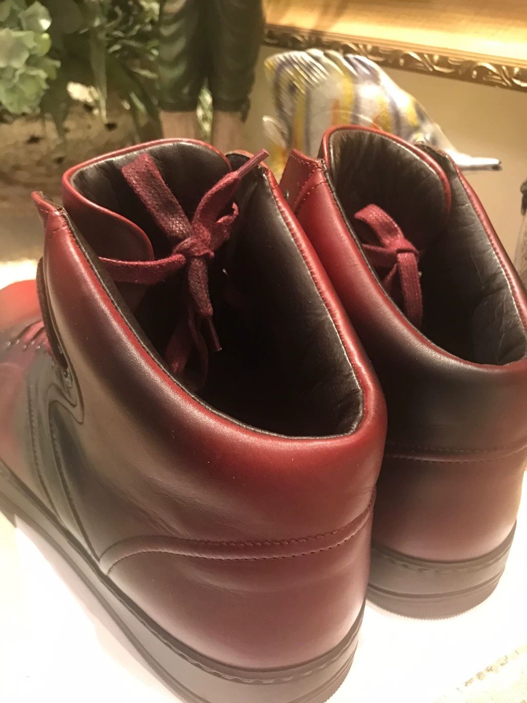 Lanvin Lanvin Red Gradient Mid-Top Sneakers Size US 8 / EU 41 - 7 Thumbnail