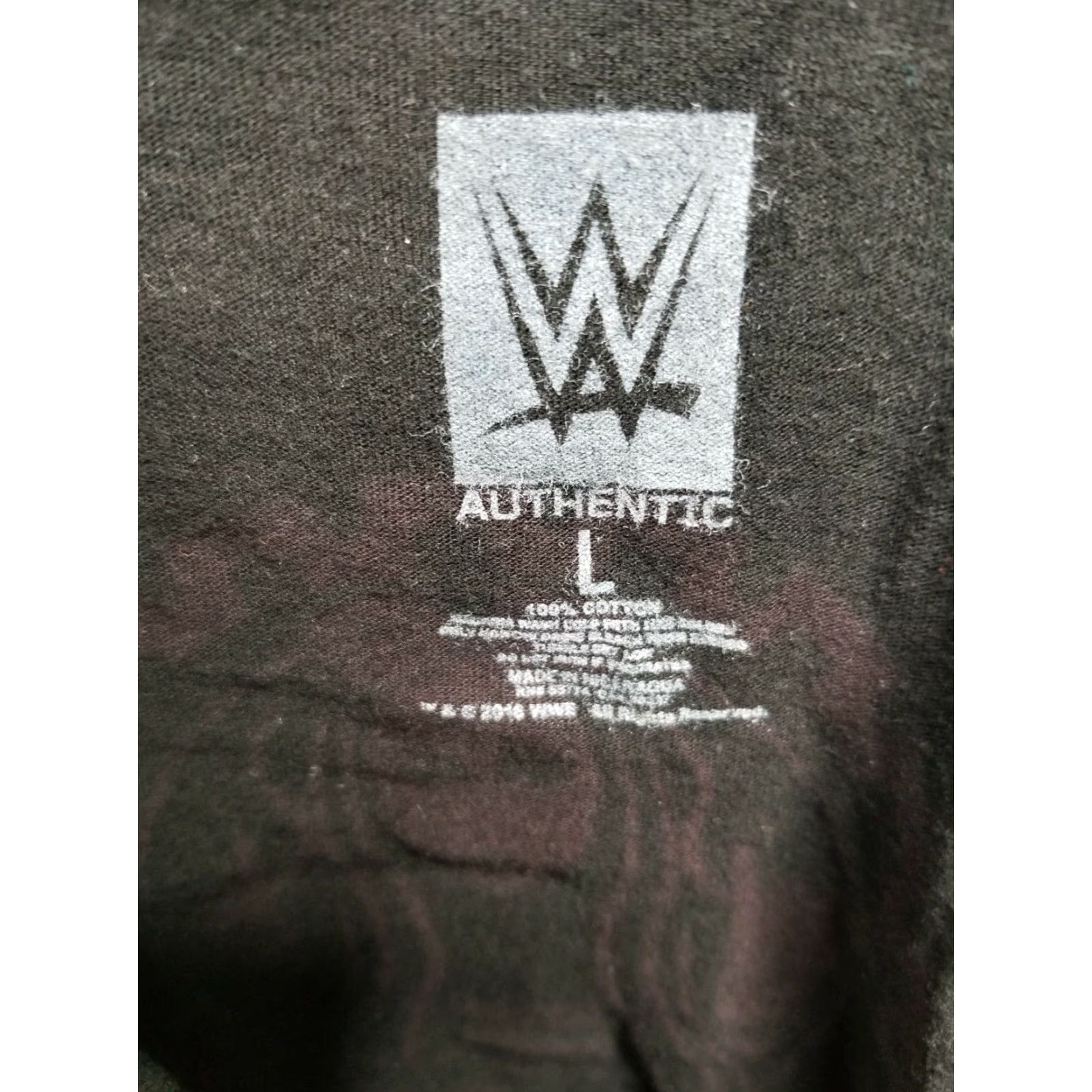 Vintage WWE Womens L T-Shirt 100% Bad Lass Wrestling Divas Punk Rock Shirt Womens L Black Crew Neck Short Sleeve Graphic Tee 100% Cotton Slim Juniors Violet? Size L / US 10 / IT 46 - 4 Thumbnail