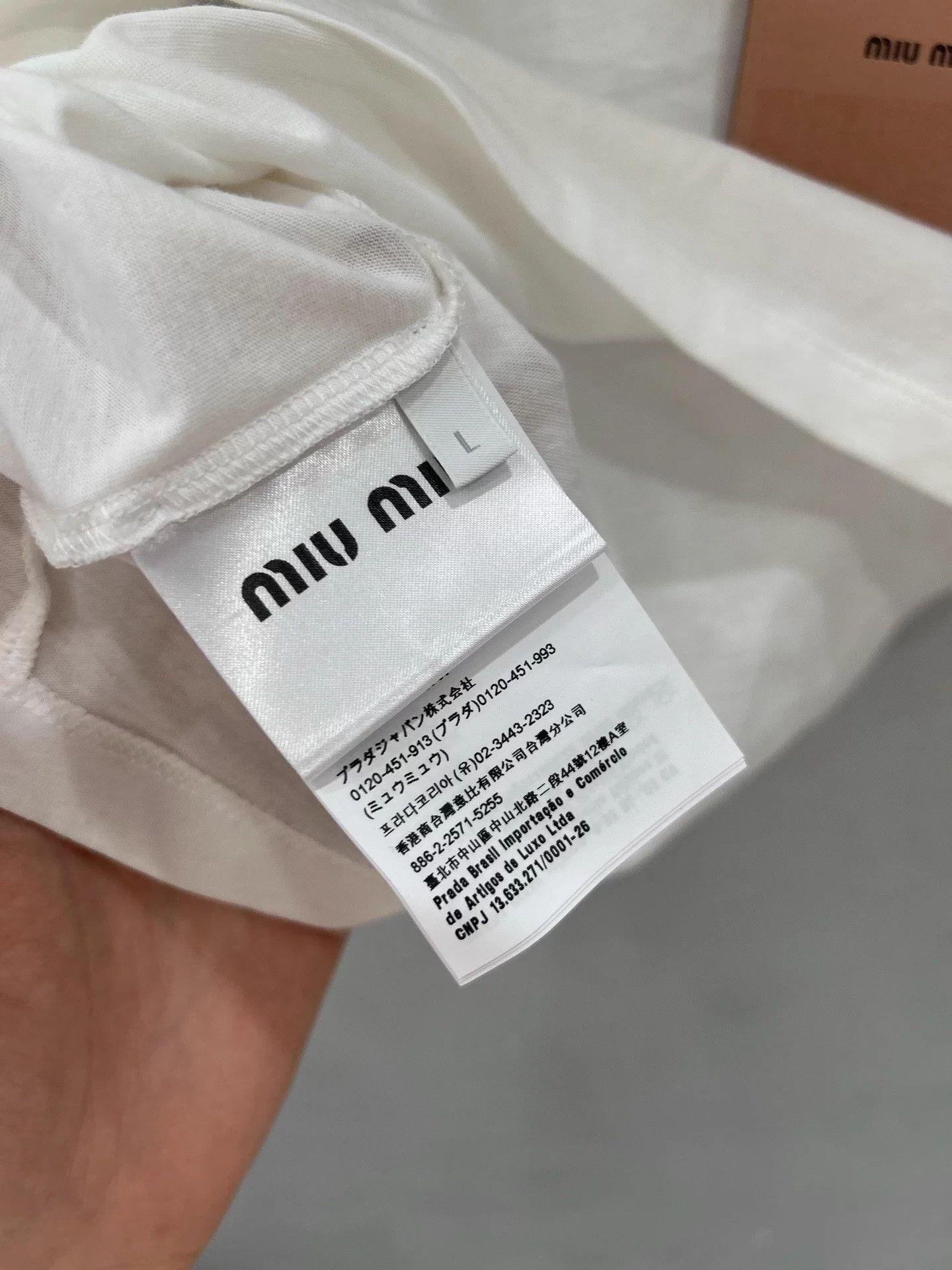 Miu Miu MIU MIU 24 H Letter Logo Horizontal Short Sleeve Crop L Size L / US 10 / IT 46 - 3 Thumbnail