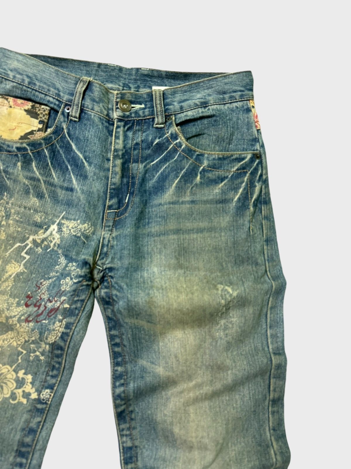 Japanese Brand Japan Classic Dragon Jeans Muddy Wash Karakuri Tamashi Style Size US 30 / EU 46 - 5 Thumbnail