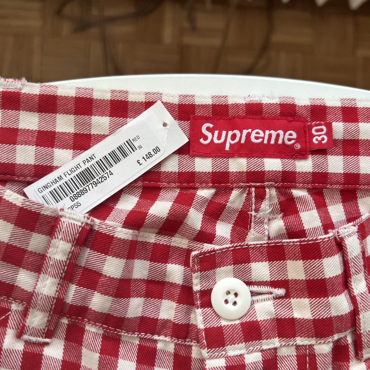 Supreme Gingham Flight Pant Red 30