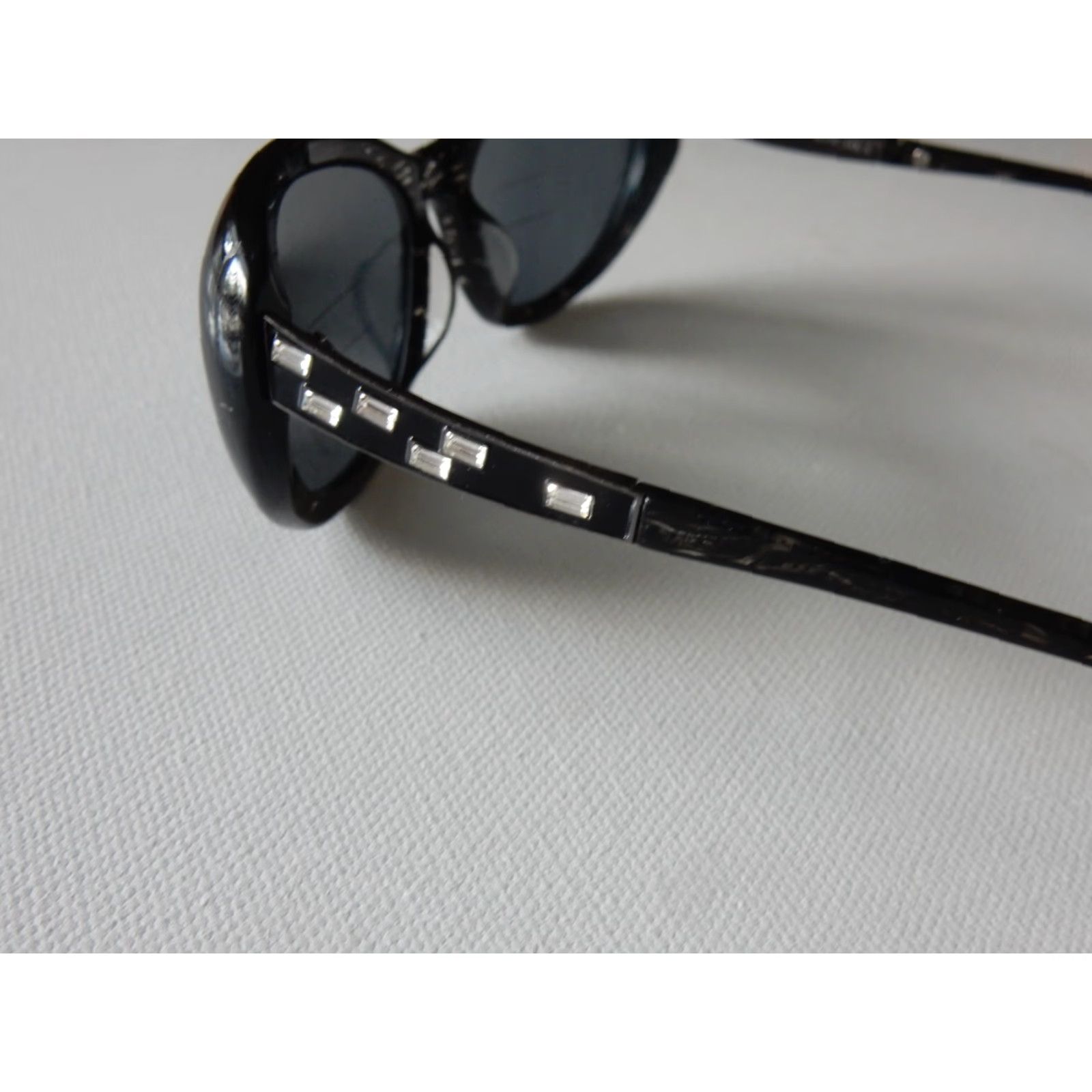 Badgley Mischka VINTAGE Badgley Mischka Sunglasses Women Frame 58x18mm Black Prescription Crystals Size ONE SIZE - 4 Thumbnail