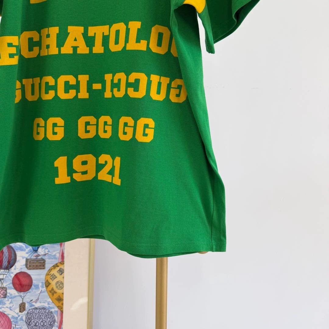 Gucci Gucci Green Logo T-Shirt S with tags Size US S / EU 44-46 / 1 - 5 Thumbnail