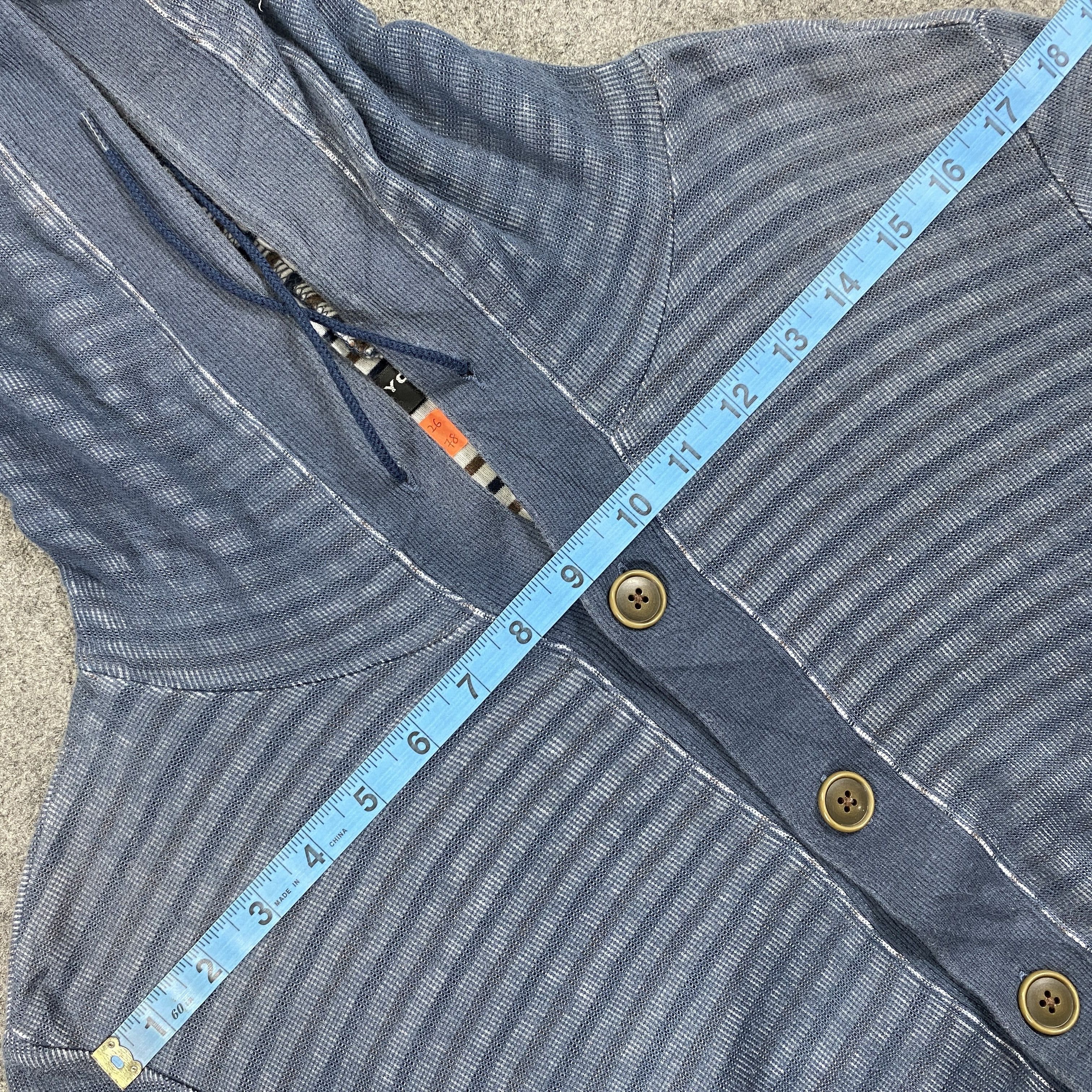 Boycott Vintage Boycott Stripe Button Hoodie - SW078 Size US S / EU 44-46 / 1 - 4 Thumbnail