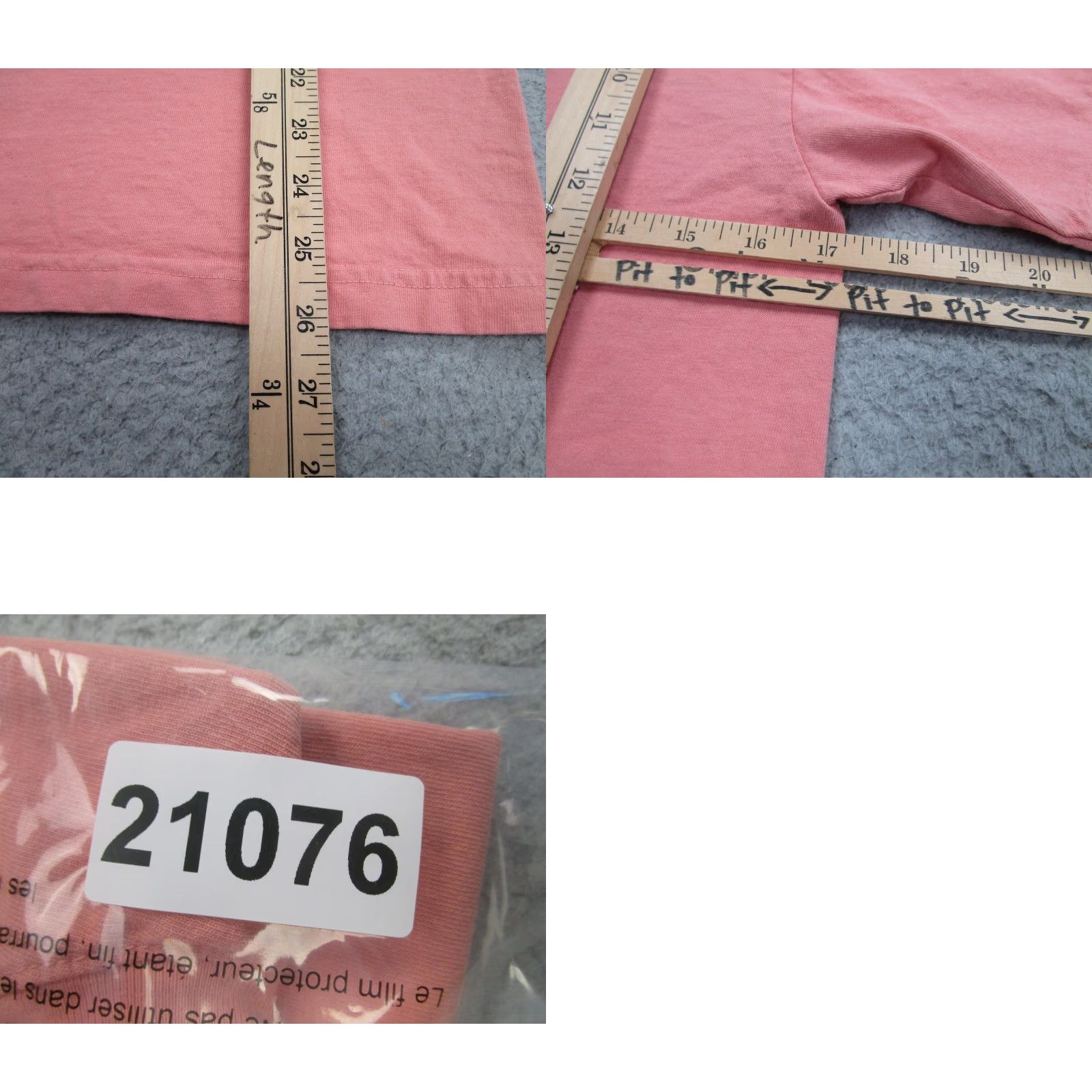 Los Angeles Apparel Los Angeles Apparel T-Shirt Mens XS Pink Heavyweight Garment Dye 6.5oz Crew Neck Short Sleeve Size US XS / EU 42 / 0 - 8 Thumbnail
