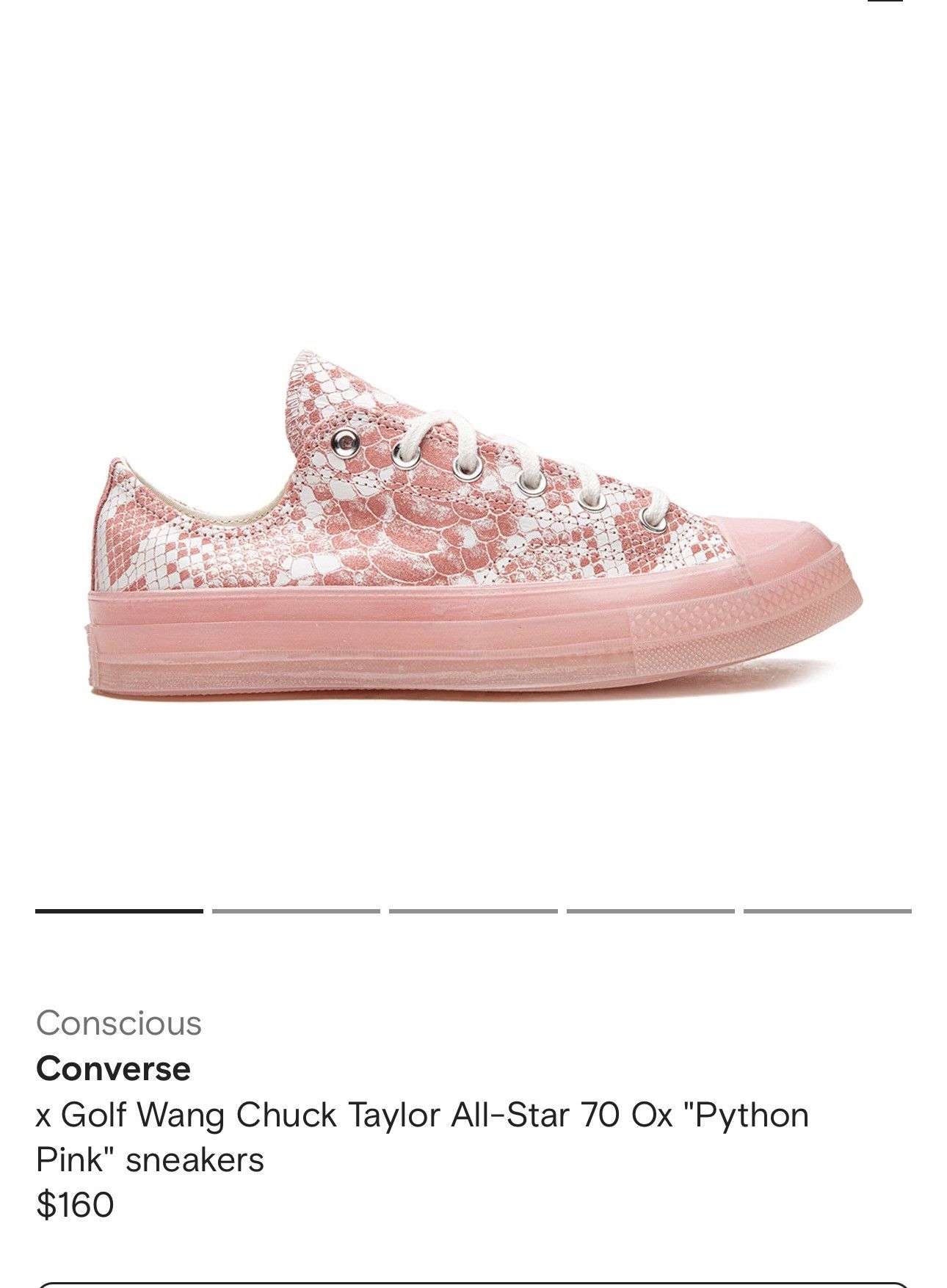 Converse × Golf Wang × Vintage Golf wang pink snake skin sneakers Size US 11.5 / EU 44-45 - 6 Thumbnail