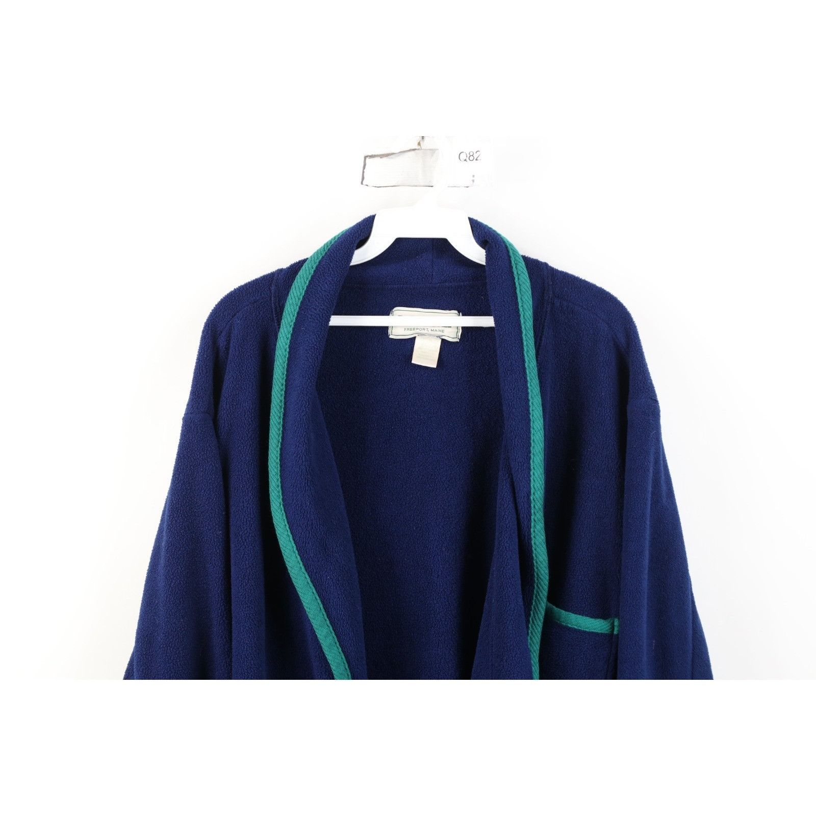 L.L. Bean Vintage 90s LL BeanPiped Trim Belted Fleece Bath Robe Size US M / EU 48-50 / 2 - 2 Thumbnail