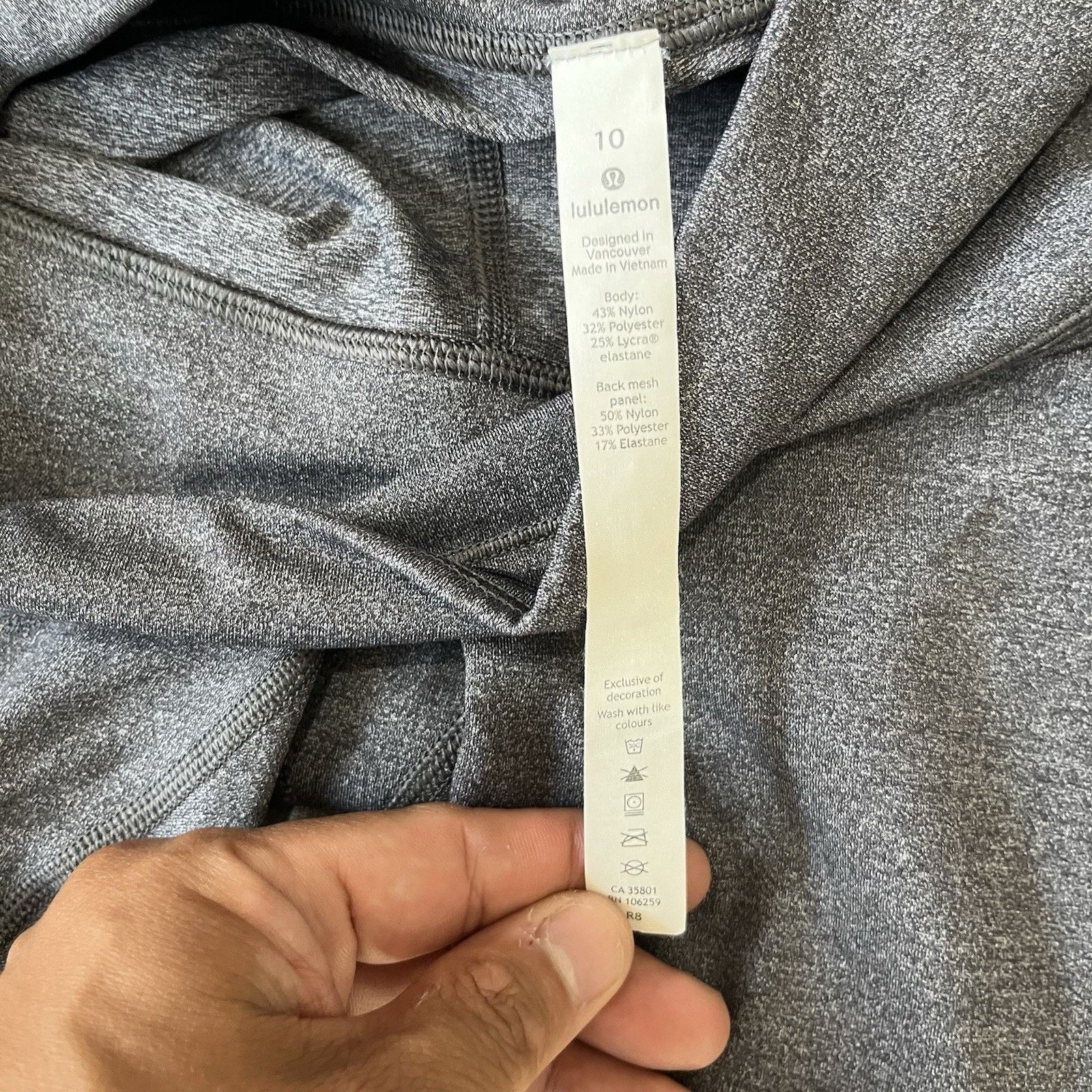 Lululemon Lululemon Train Times 7/8 Pant Leggings Heathered Size 10 Size 32" / US 10 / IT 46 - 5 Thumbnail