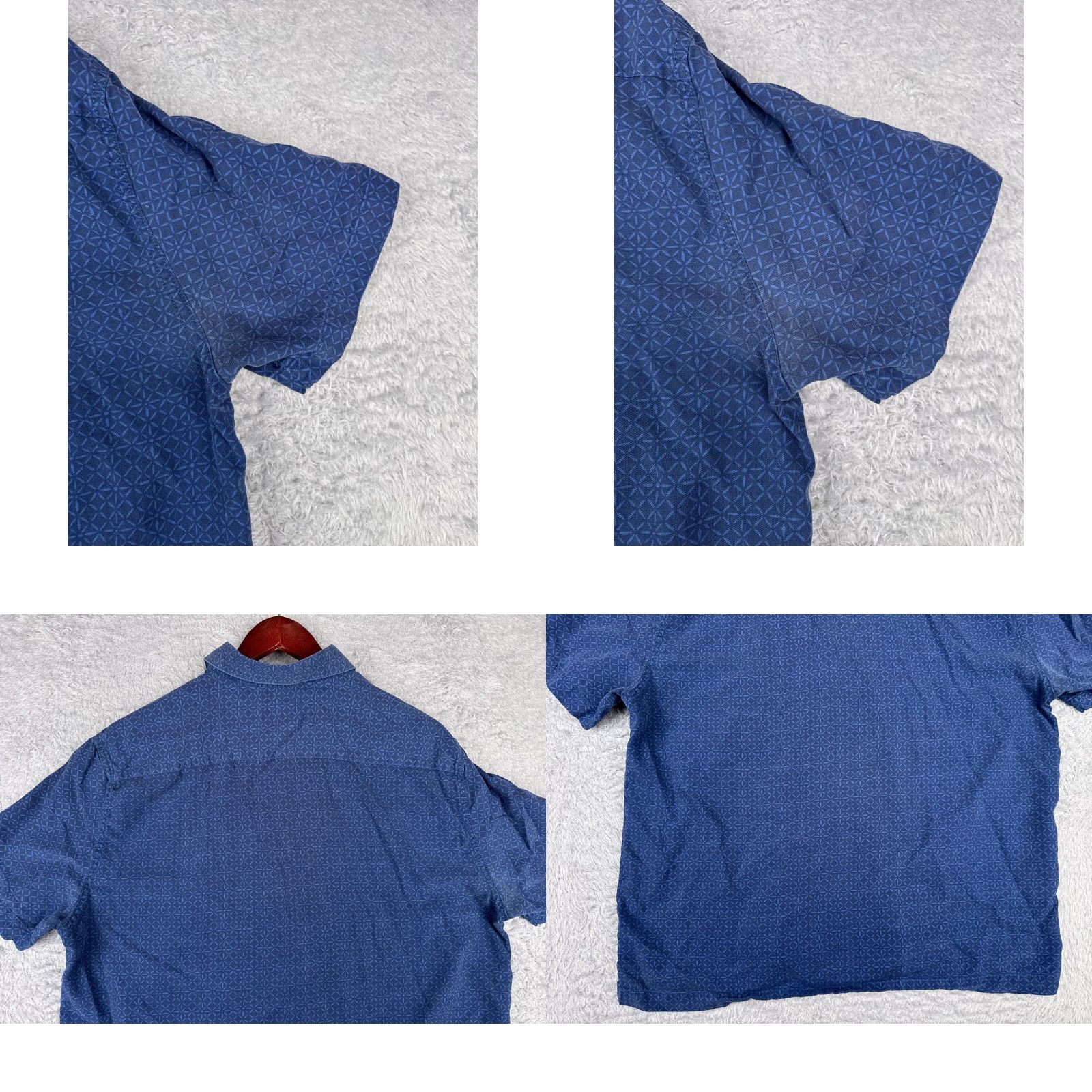 Nat Nast Nat Nast Shirt Mens Large Blue Silk Cotton Blend Short Sleeve Button Up Camp Fashion Hawaiian Nat Nast Luxury Originals Mens Shirts Size US L / EU 52-54 / 3 - 10 Thumbnail